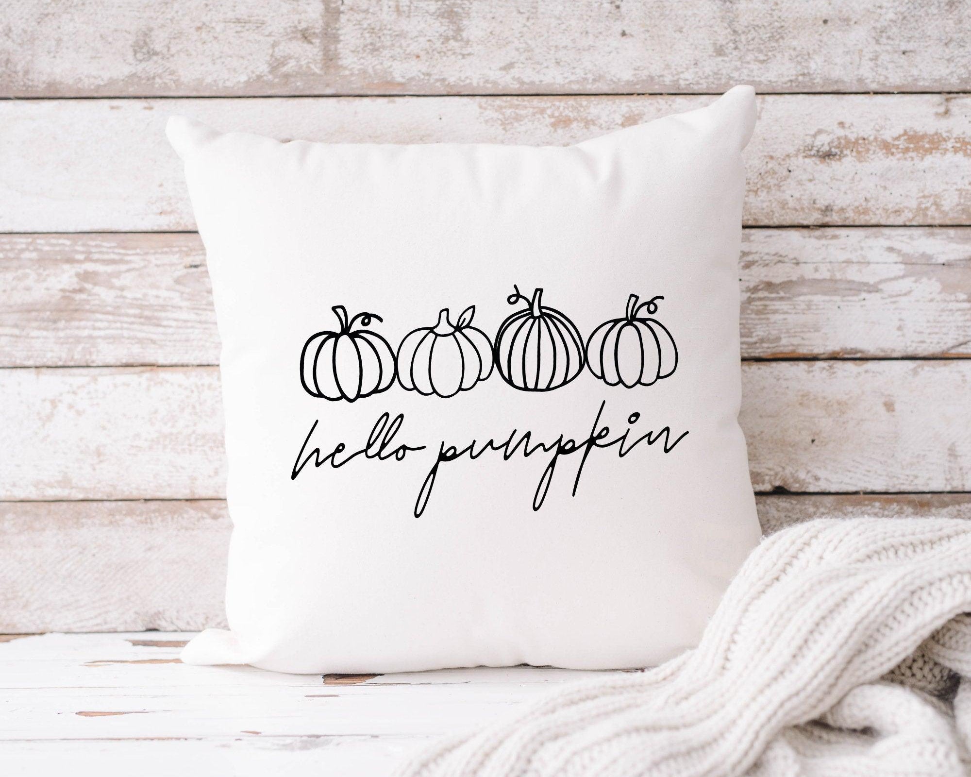 Kissen | hello pumpkin | Kürbis Liebe | 40 x 40 cm - Roo's Gift Shop