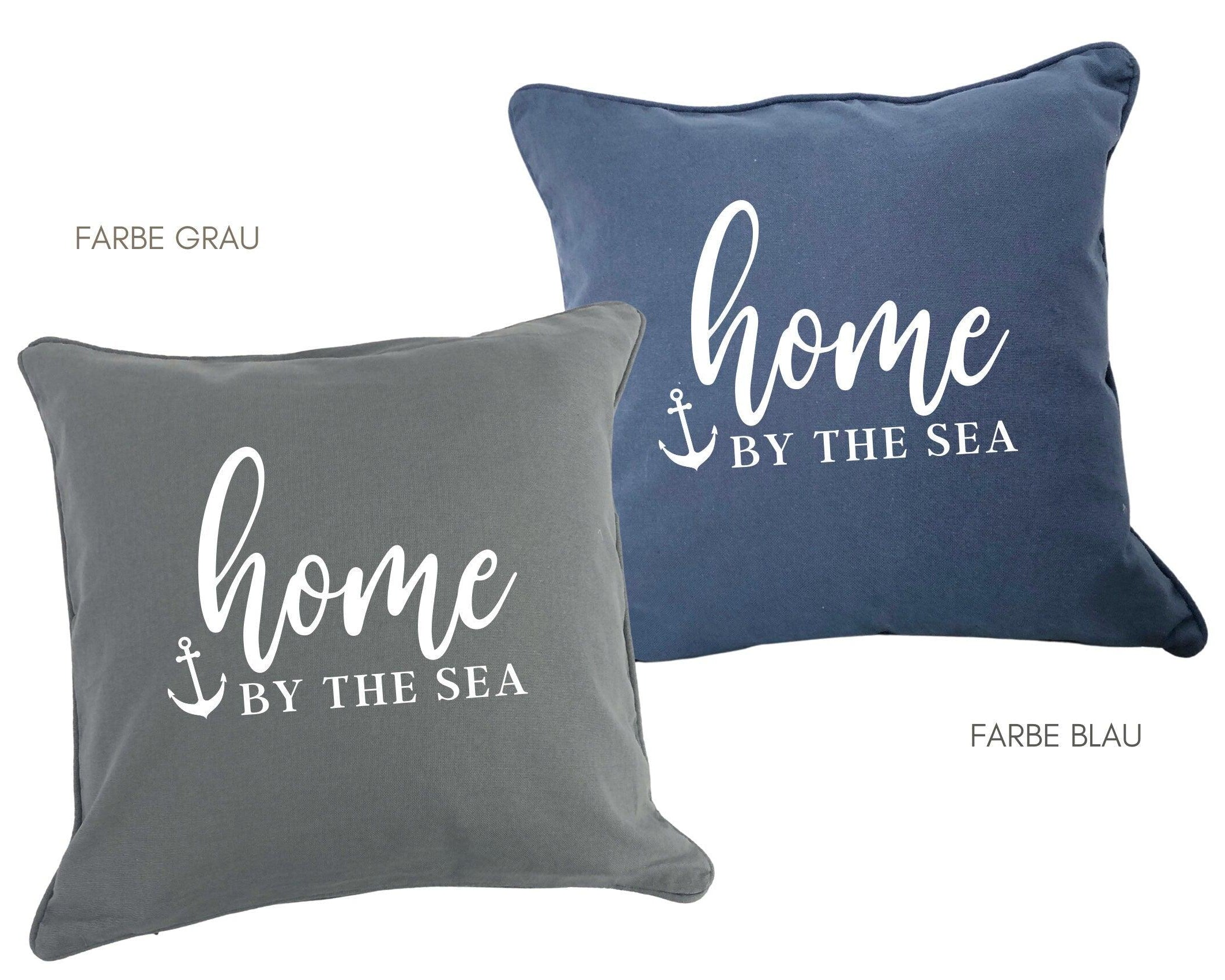 Kissen | HOME by the sea | 40 x 40 cm - Roo's Gift Shop