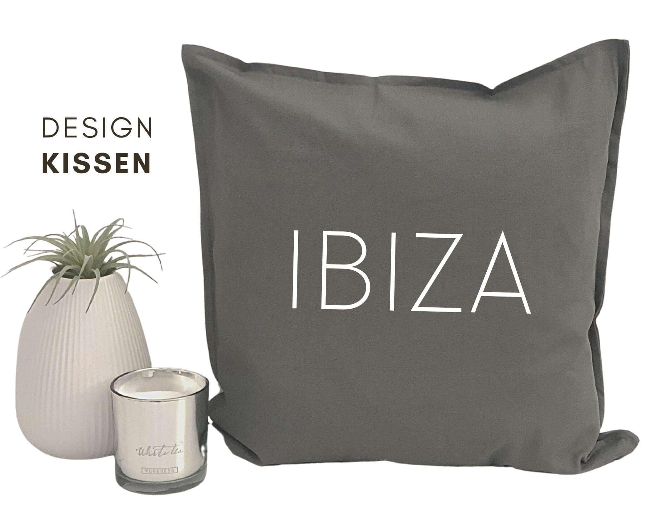 Kissen | IBIZA | schwarz, grau, sand, weiß - Roo's Gift Shop