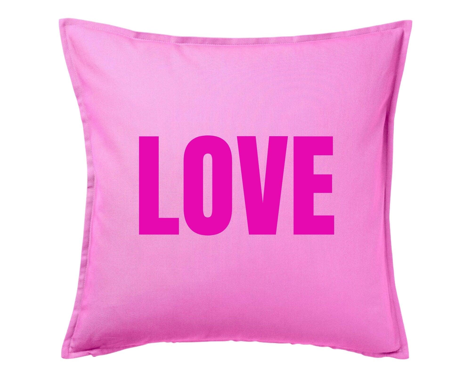Kissen | LOVE | Baumwolle Kissenbezug | Valentinstag - Roo's Gift Shop