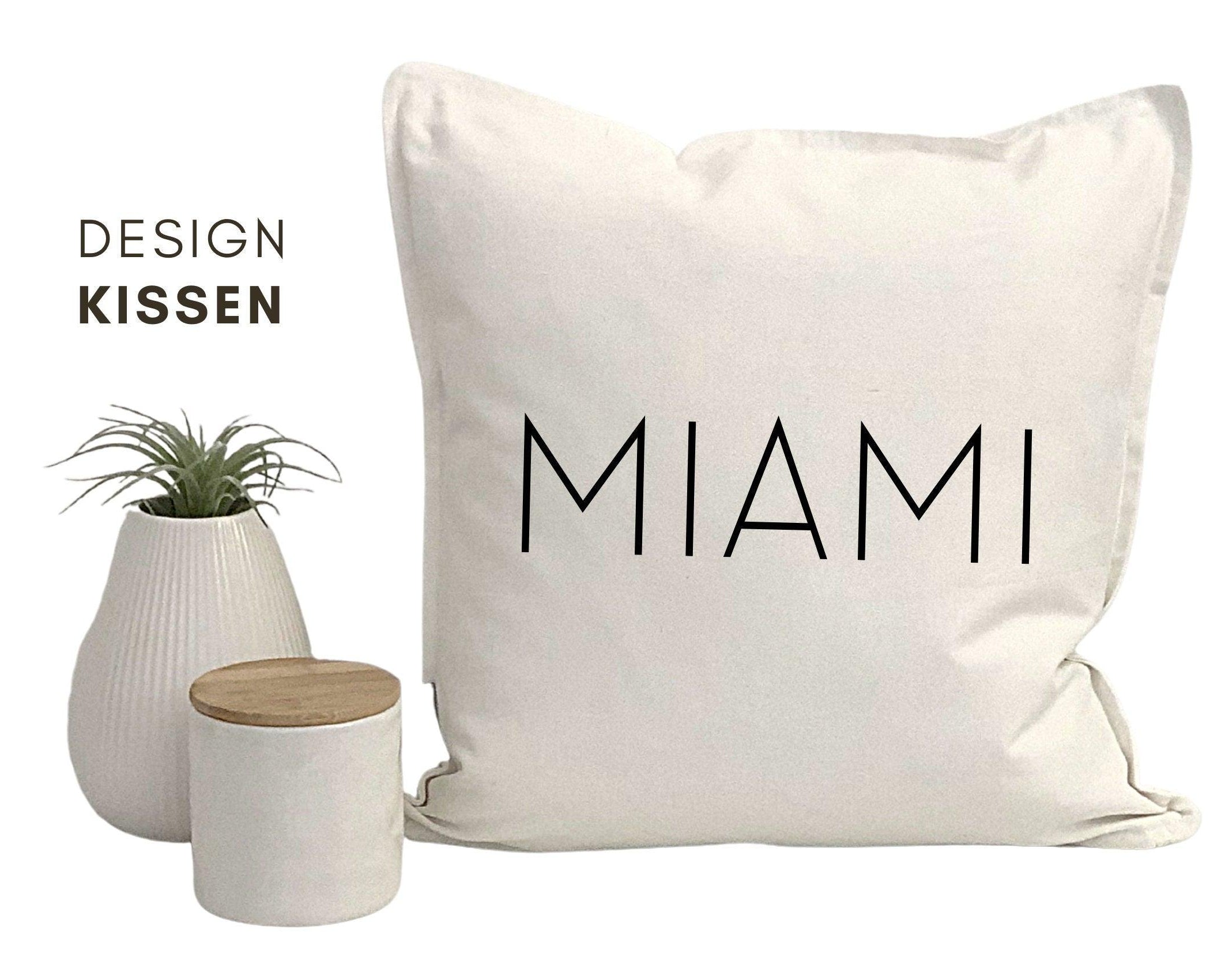 Kissen | MIAMI | 50 x 50 cm | schwarz, grau, sand, weiß - Roo's Gift Shop
