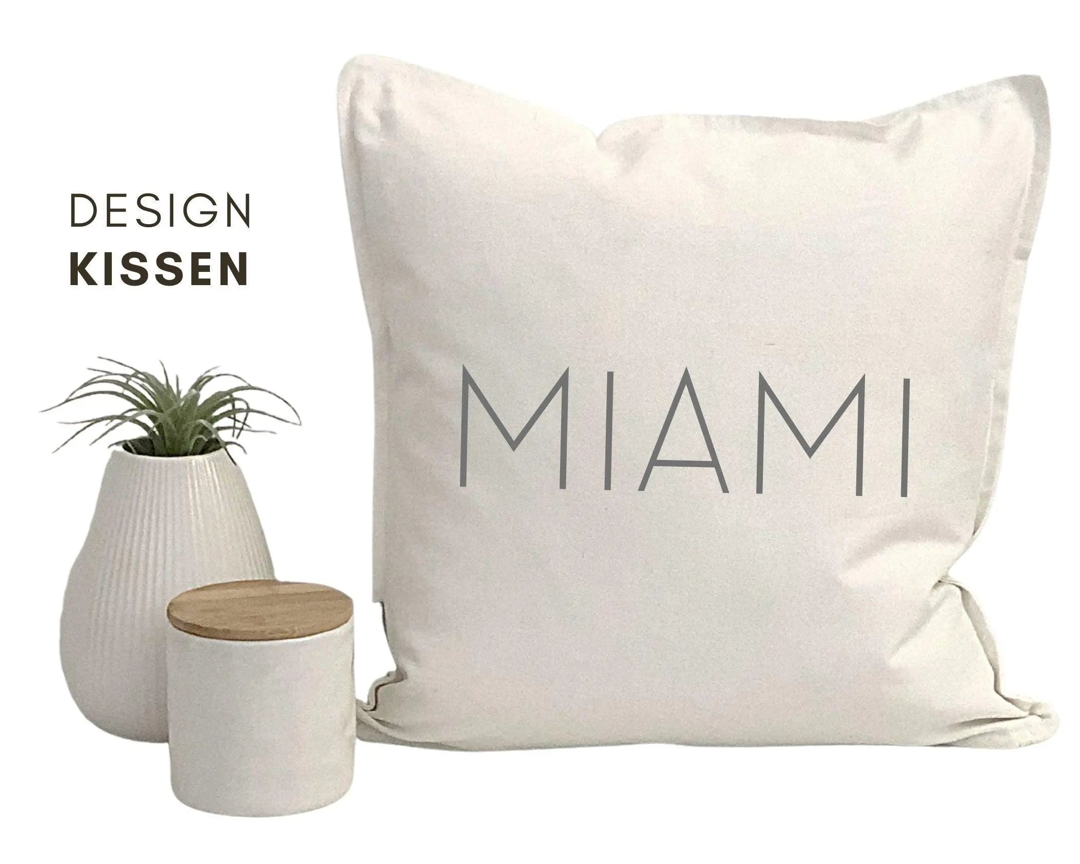 Kissen | MIAMI | 50 x 50 cm | schwarz, grau, sand, weiß - Roo's Gift Shop