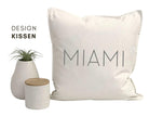 Kissen | MIAMI | 50 x 50 cm | schwarz, grau, sand, weiß - Roo's Gift Shop