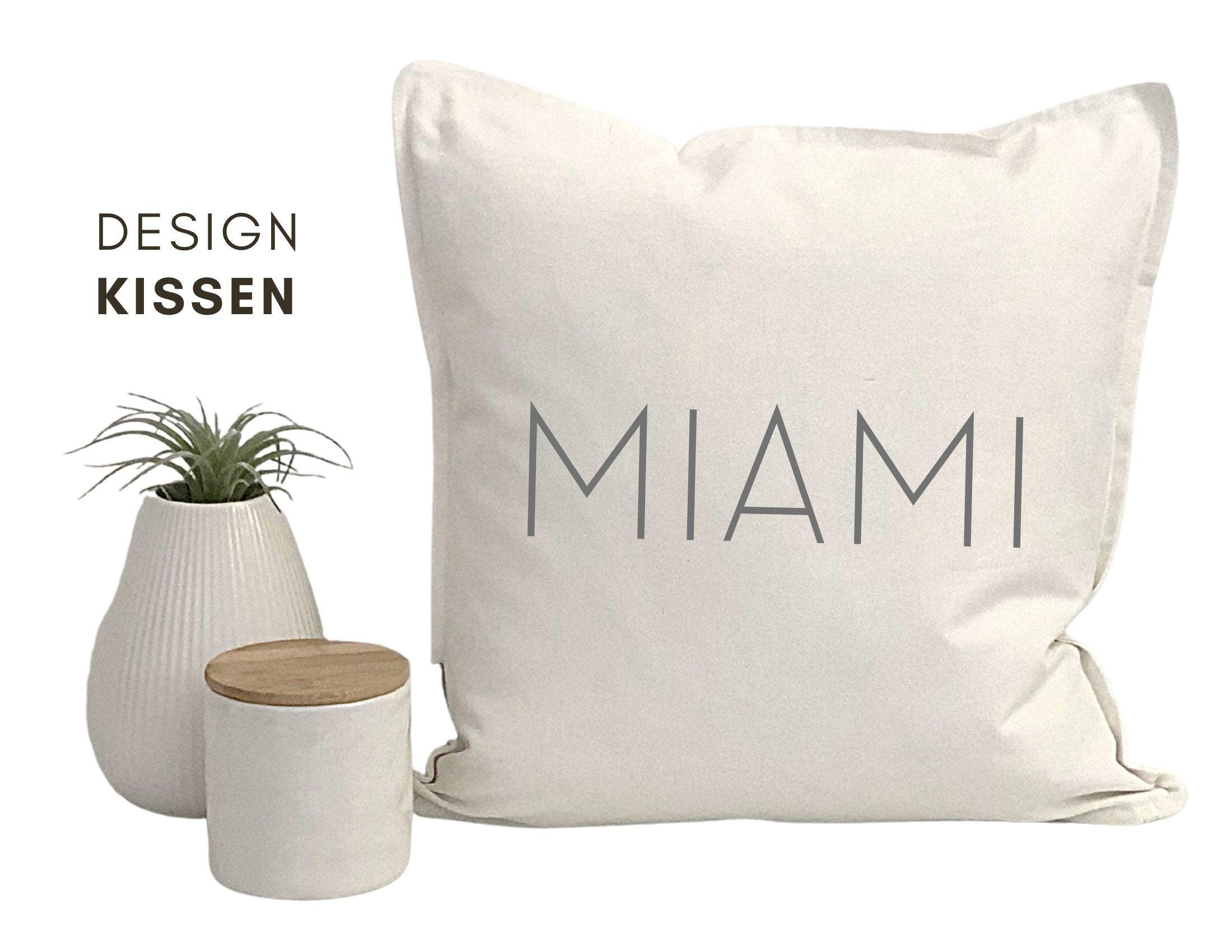 Kissen | MIAMI | 50 x 50 cm | schwarz, grau, sand, weiß - Roo's Gift Shop