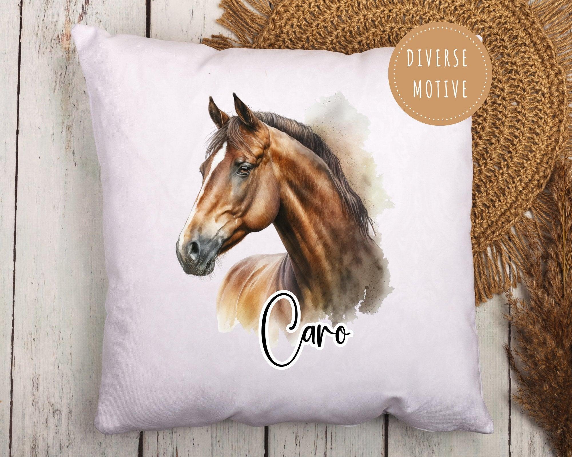Kissen | Pferde | personalisiert | 40 x 40 cm - Roo's Gift Shop