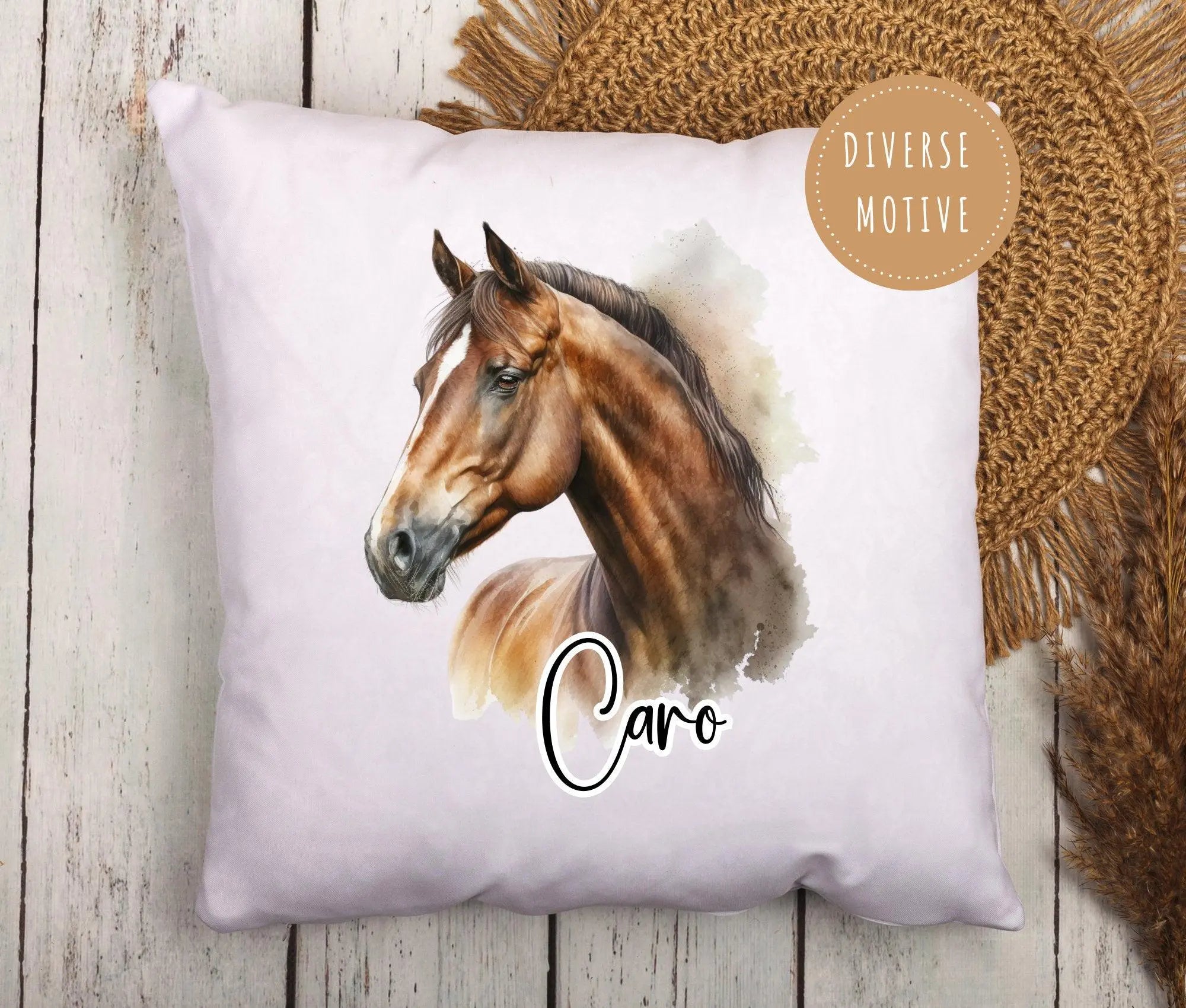Kissen | Pferde | personalisiert | 40 x 40 cm - Roo's Gift Shop