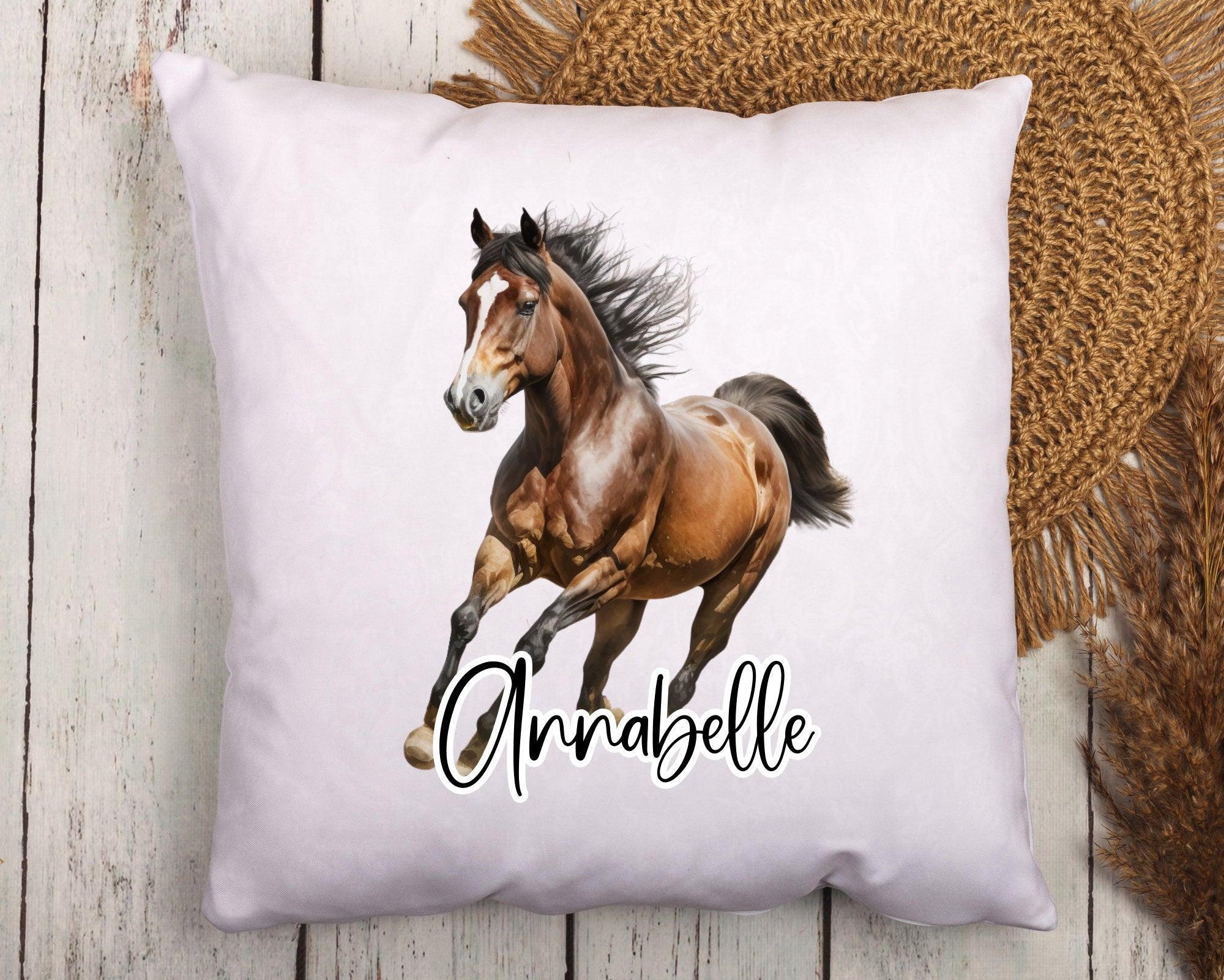 Kissen | Pferde | personalisiert | 40 x 40 cm - Roo's Gift Shop