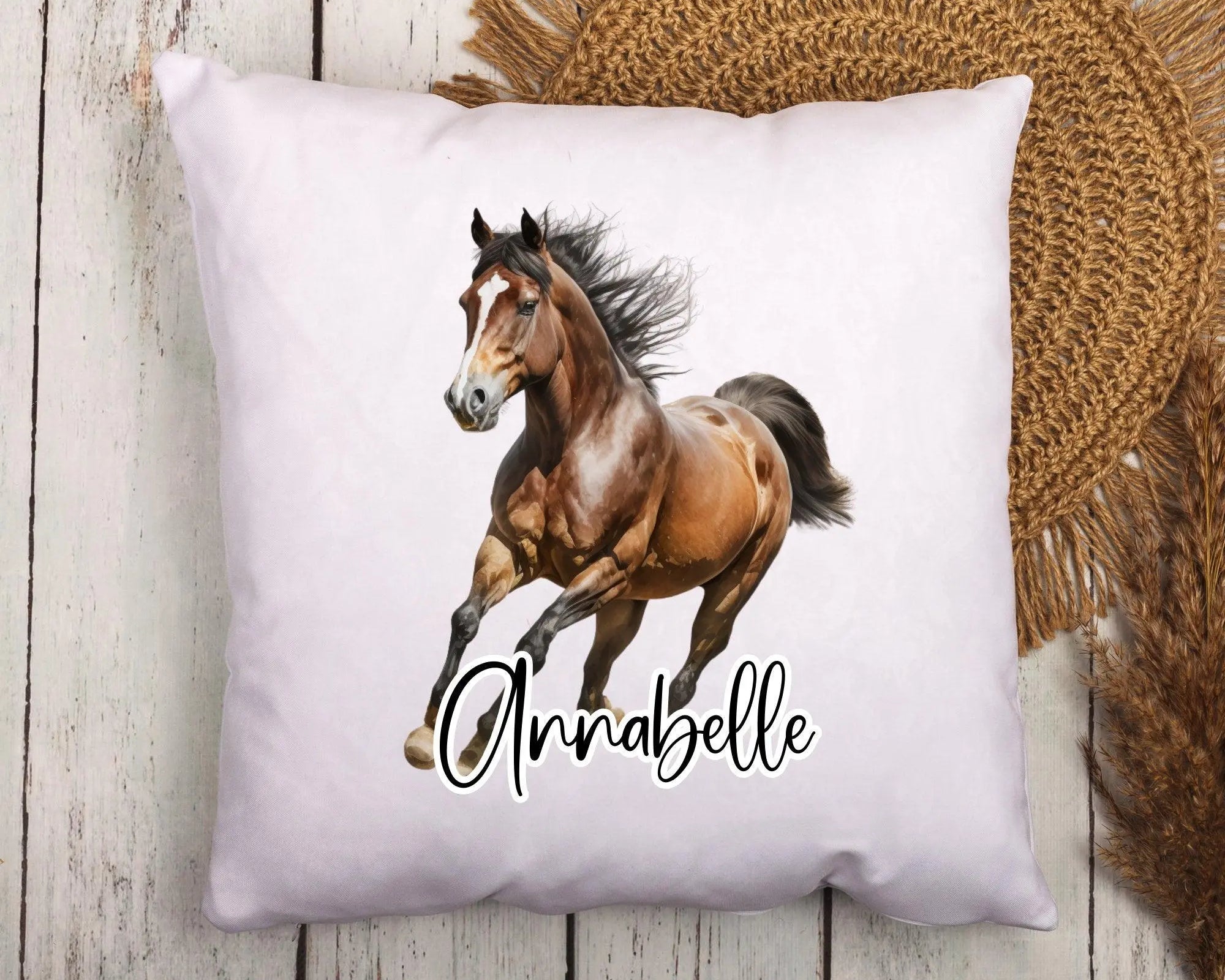 Kissen | Pferde | personalisiert | 40 x 40 cm - Roo's Gift Shop