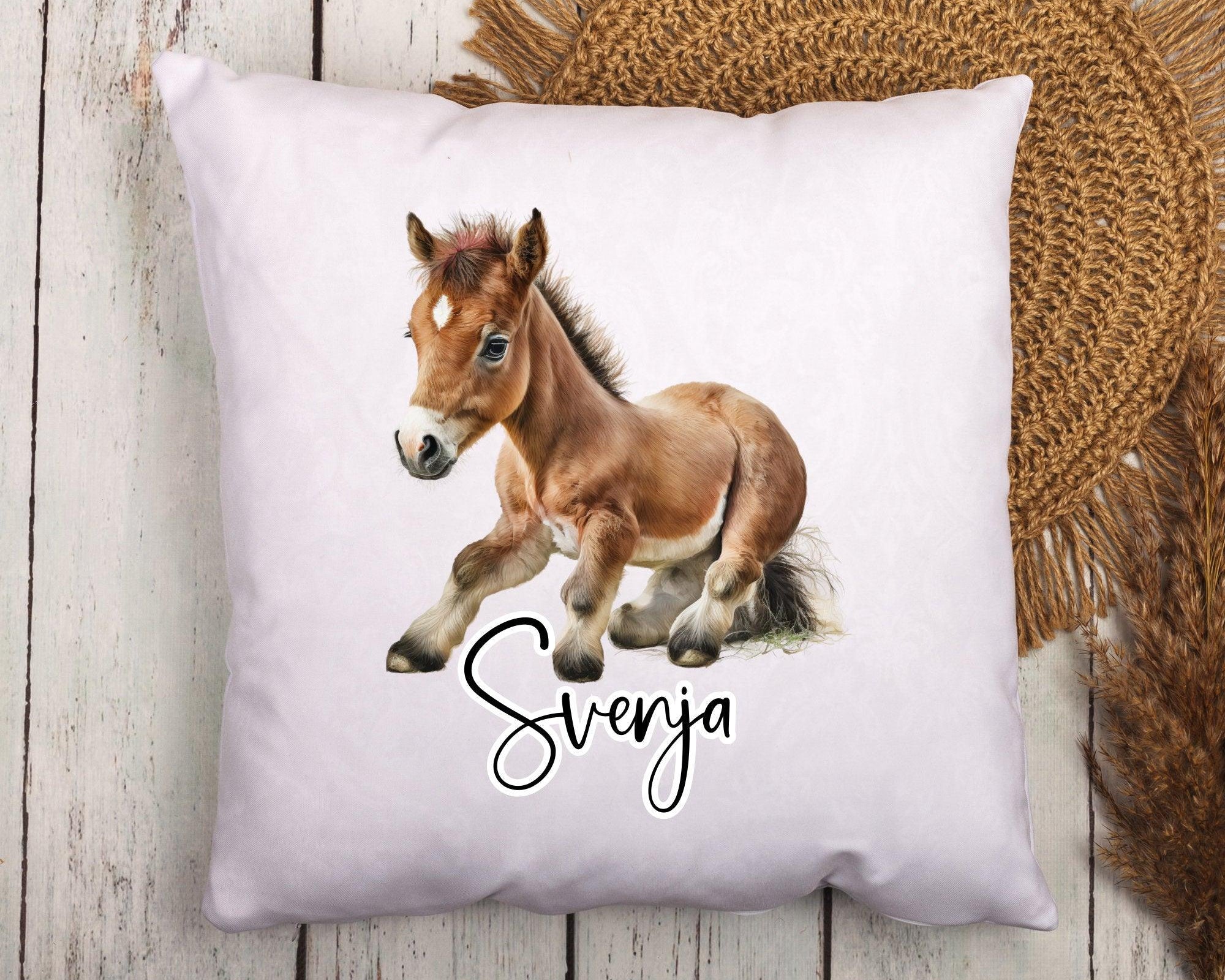 Kissen | Pferde | personalisiert | 40 x 40 cm - Roo's Gift Shop