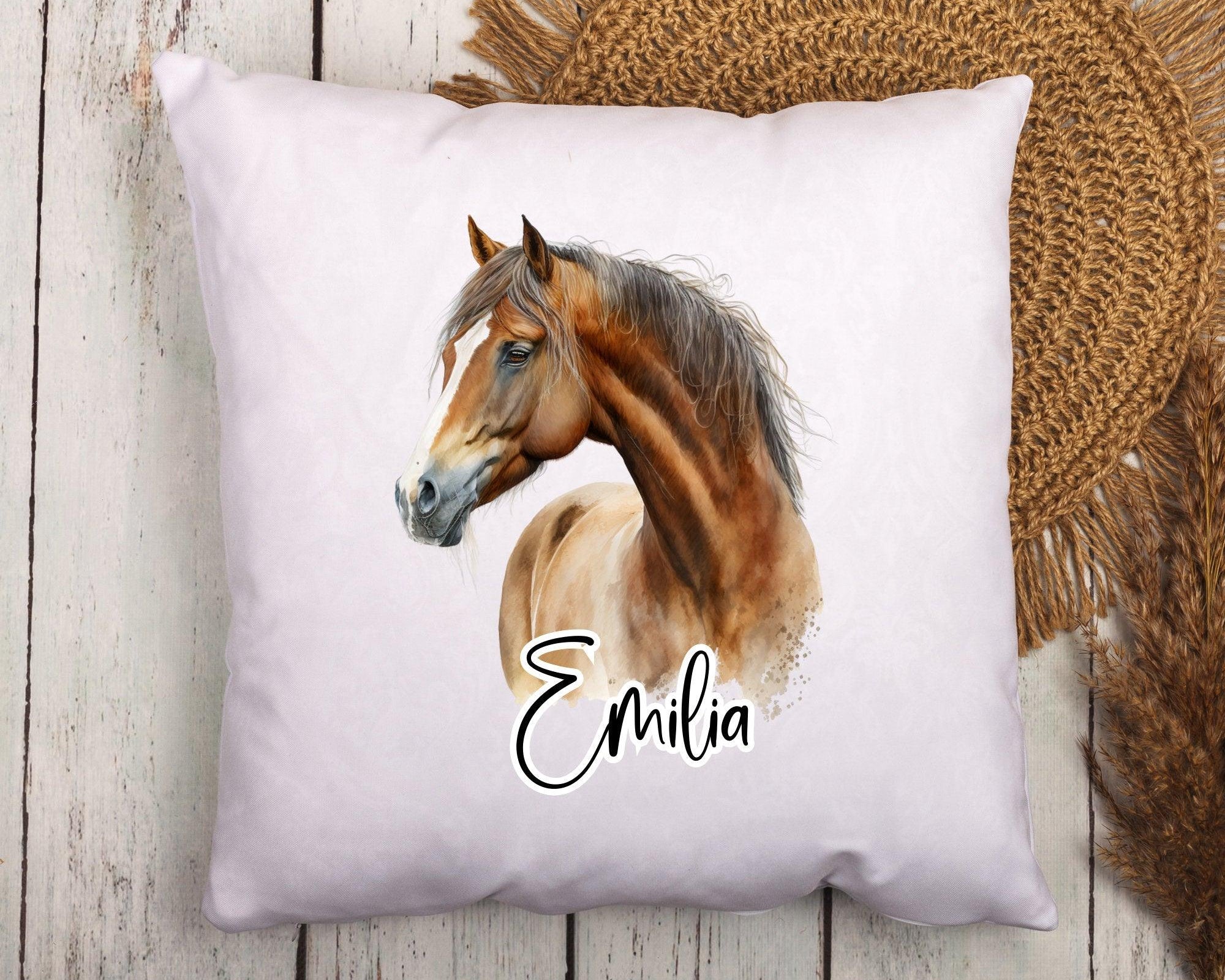 Kissen | Pferde | personalisiert | 40 x 40 cm - Roo's Gift Shop