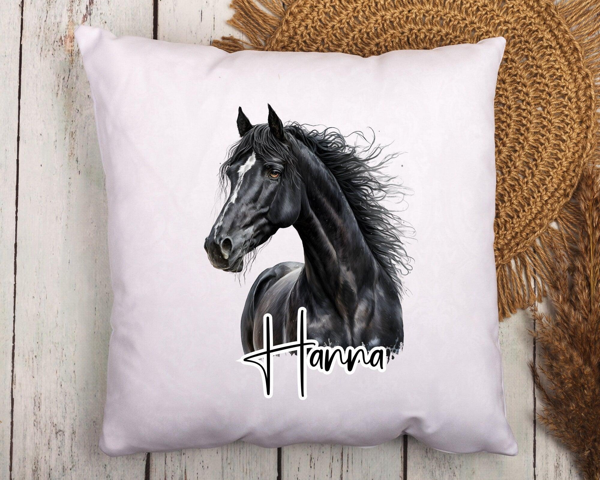 Kissen | Pferde | personalisiert | 40 x 40 cm - Roo's Gift Shop