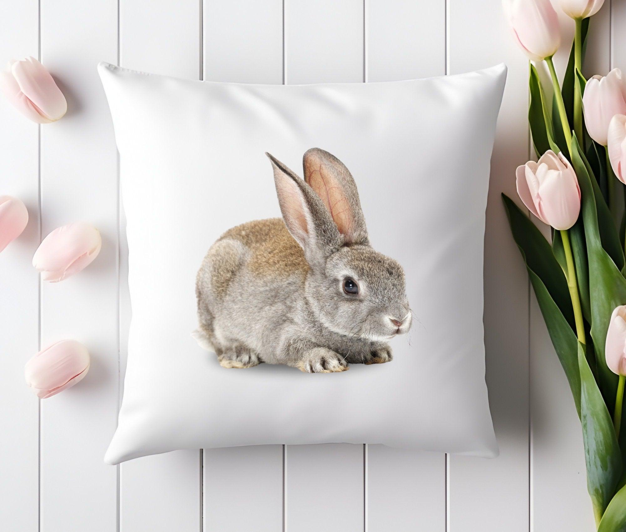 Kissen Osterhase | Ostern Hase | weiß | 40 x 40 cm - Roo's Gift Shop