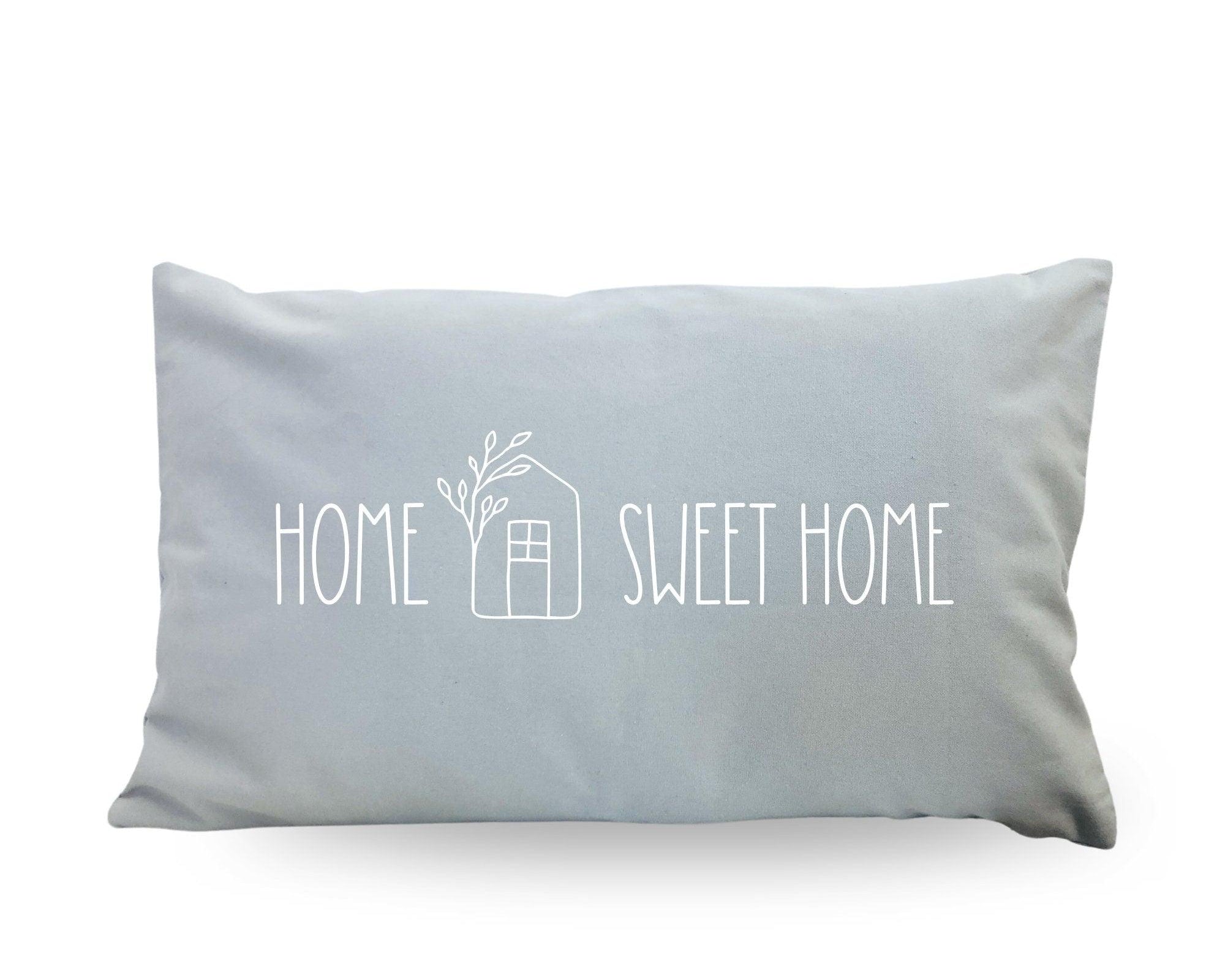 Kissenbezug | Home Sweet Home | beige oder grau - Roo's Gift Shop