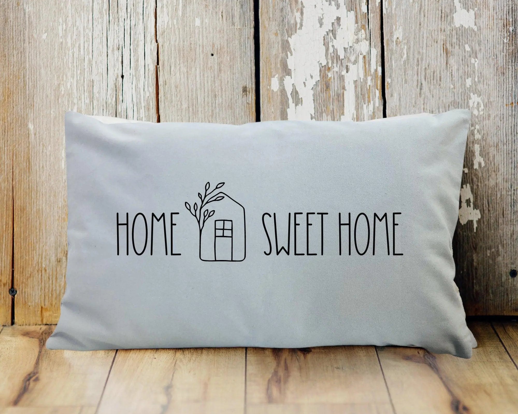 Kissenbezug | Home Sweet Home | beige oder grau - Roo's Gift Shop