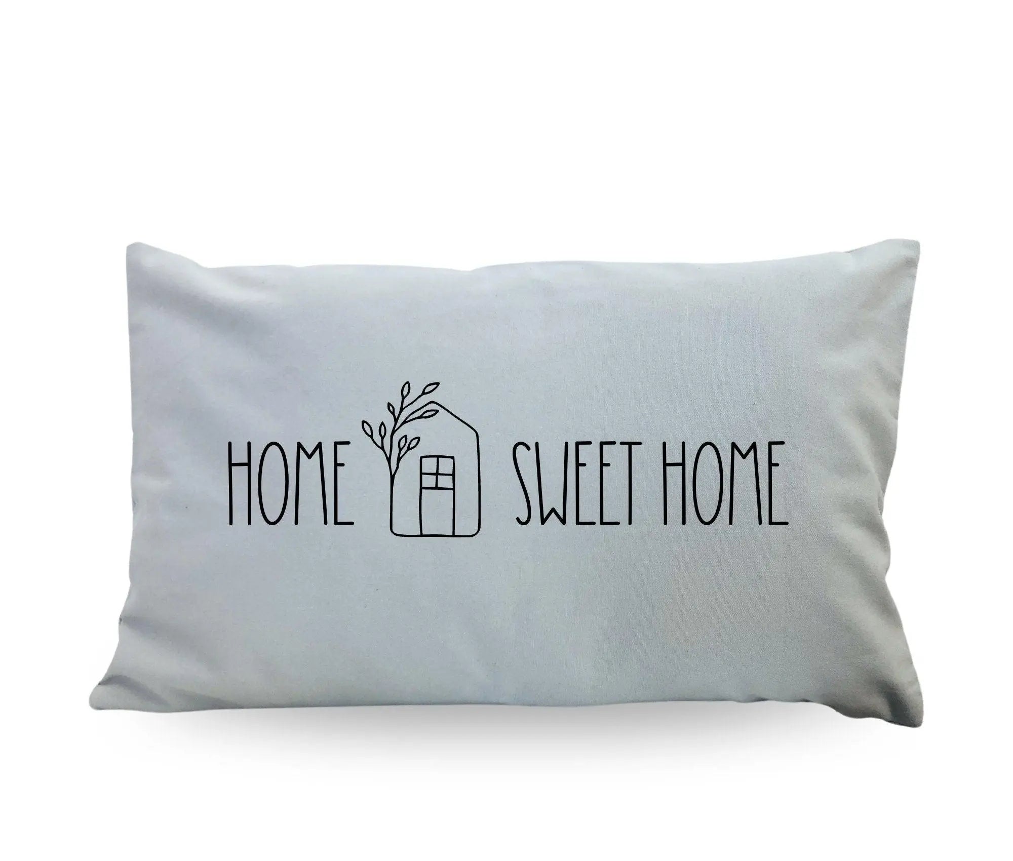 Kissenbezug | Home Sweet Home | beige oder grau - Roo's Gift Shop
