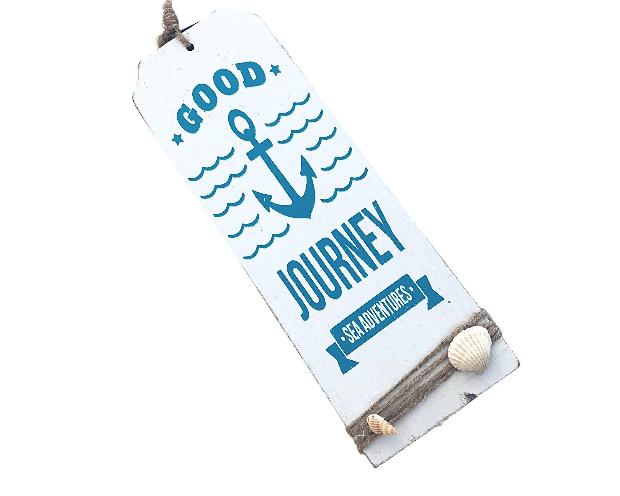 Kleines weißes Schild | shabby look | maritim mit Anker - Roo's Gift Shop