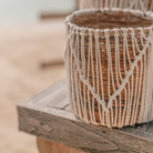 Korb aus Seegras ORIS | Runder Blumenkorb Boho - Roo's Gift Shop