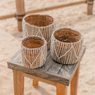 Korb aus Seegras ORIS | Runder Blumenkorb Boho - Roo's Gift Shop