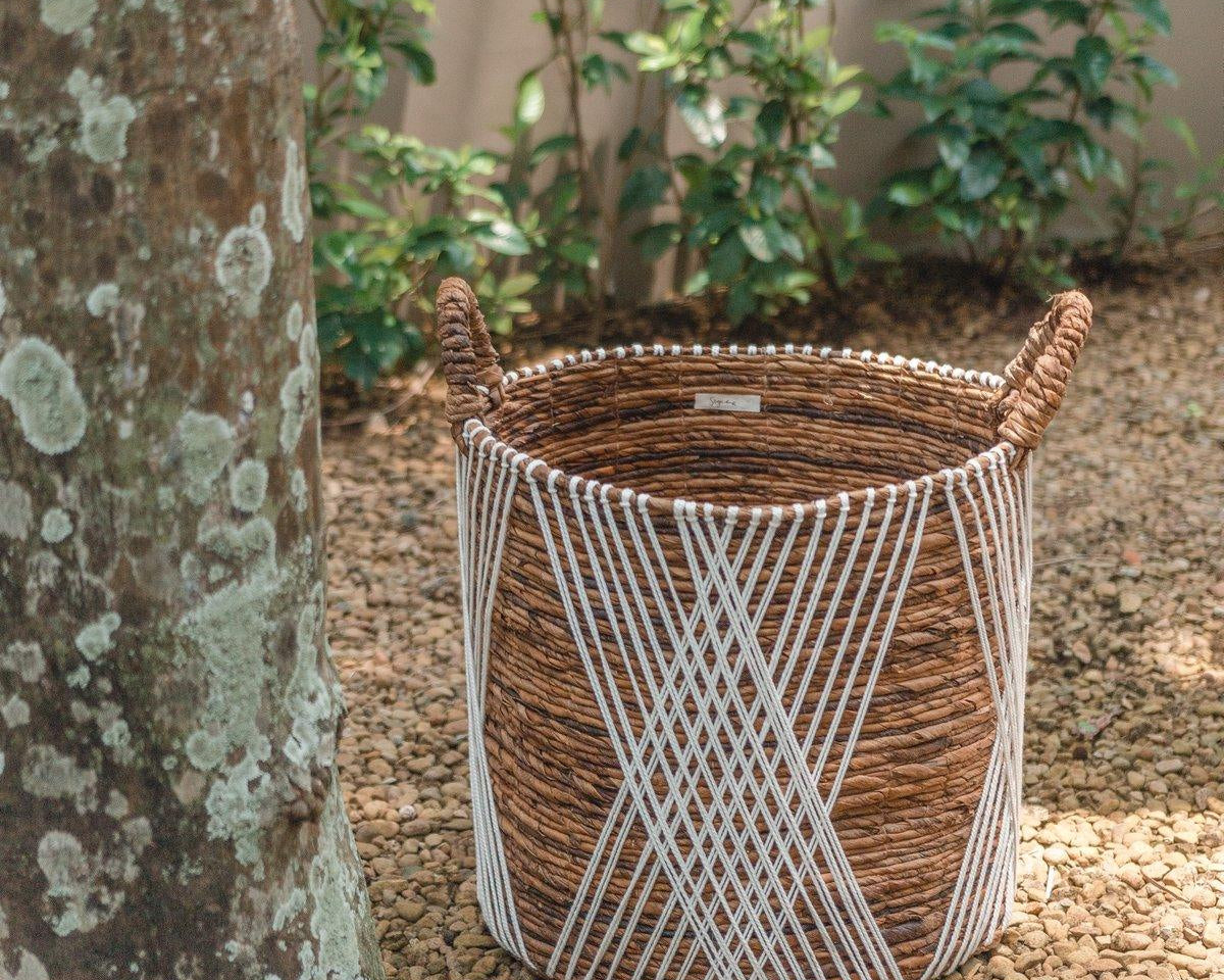Korb JUWANA aus Bananenfasern | Aufbewahrung | Pflanzen | Wäsche (in S,M,L) - Roo's Gift Shop