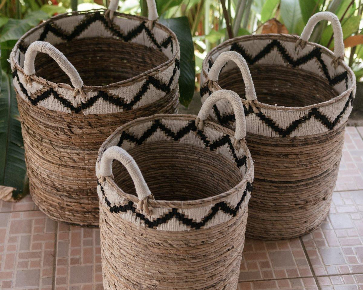 Korb | Wäschekorb | Pflanzkorb DALU aus Bananenfaser (3 Größen) - Roo's Gift Shop