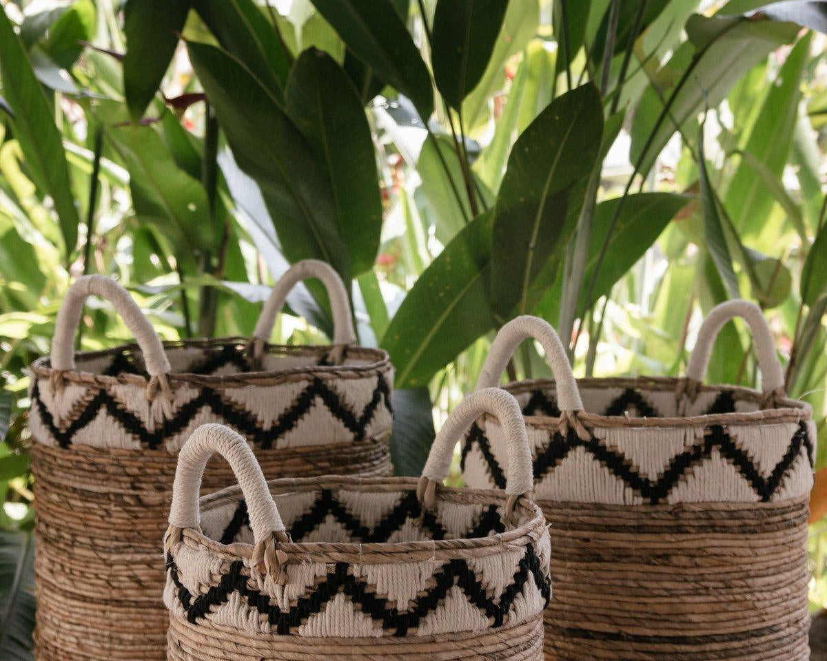 Korb | Wäschekorb | Pflanzkorb DALU aus Bananenfaser (3 Größen) - Roo's Gift Shop