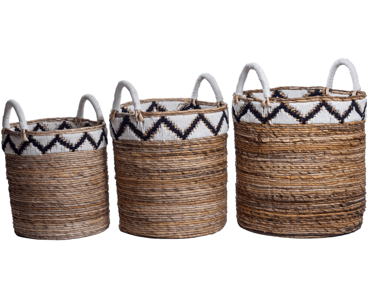 Korb | Wäschekorb | Pflanzkorb DALU aus Bananenfaser (3 Größen) - Roo's Gift Shop