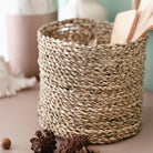 Korb Seegras BHINNEKA | Boho Pflanzenkorb | rund in S,M oder L - Roo's Gift Shop