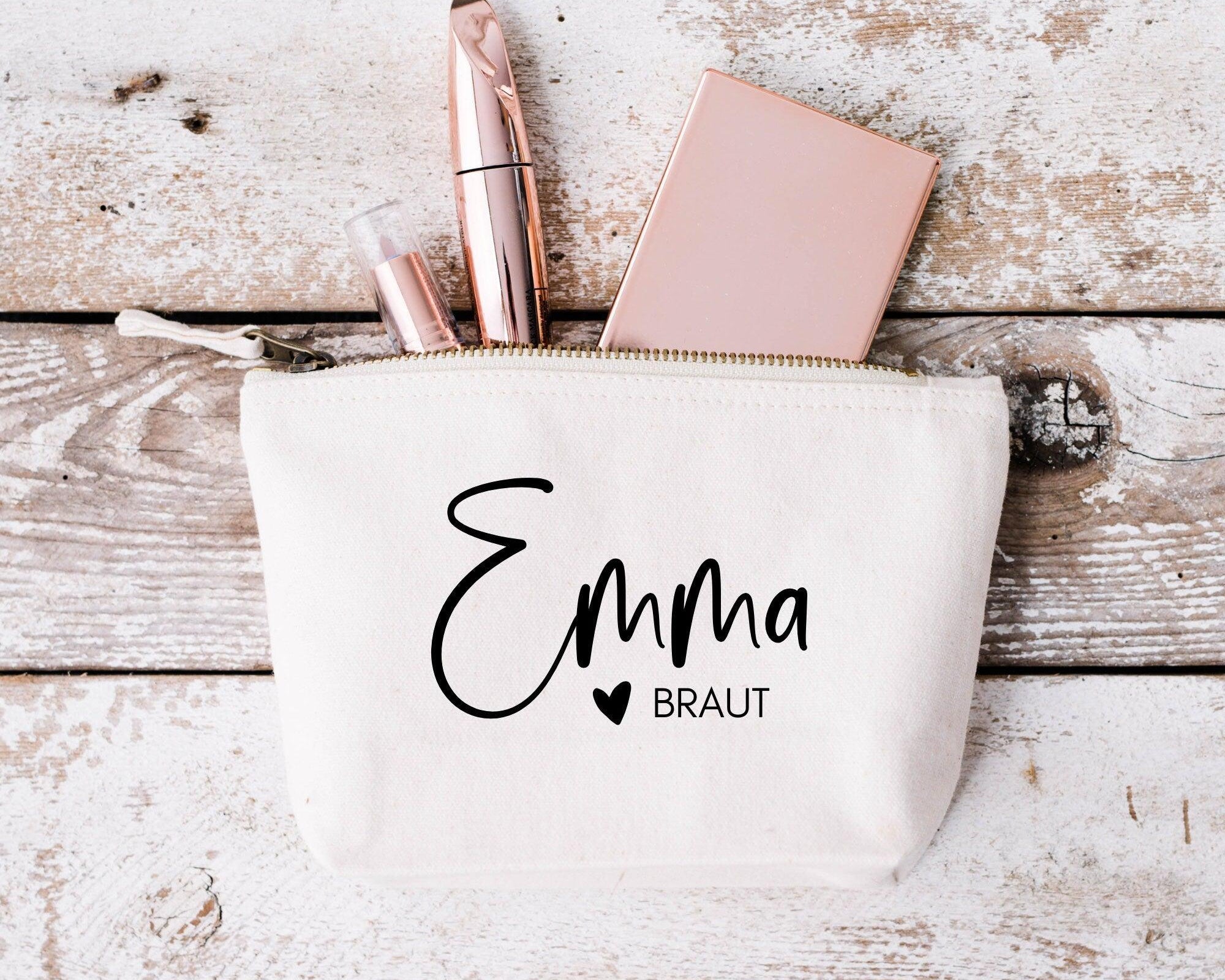 Kosmetiktasche Braut | personalisiert | Geschenk Trauzeugin - Roo's Gift Shop