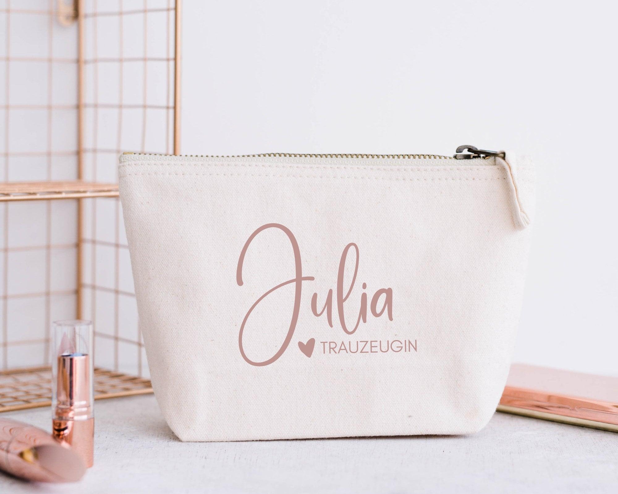 Kosmetiktasche Braut | personalisiert | Geschenk Trauzeugin - Roo's Gift Shop