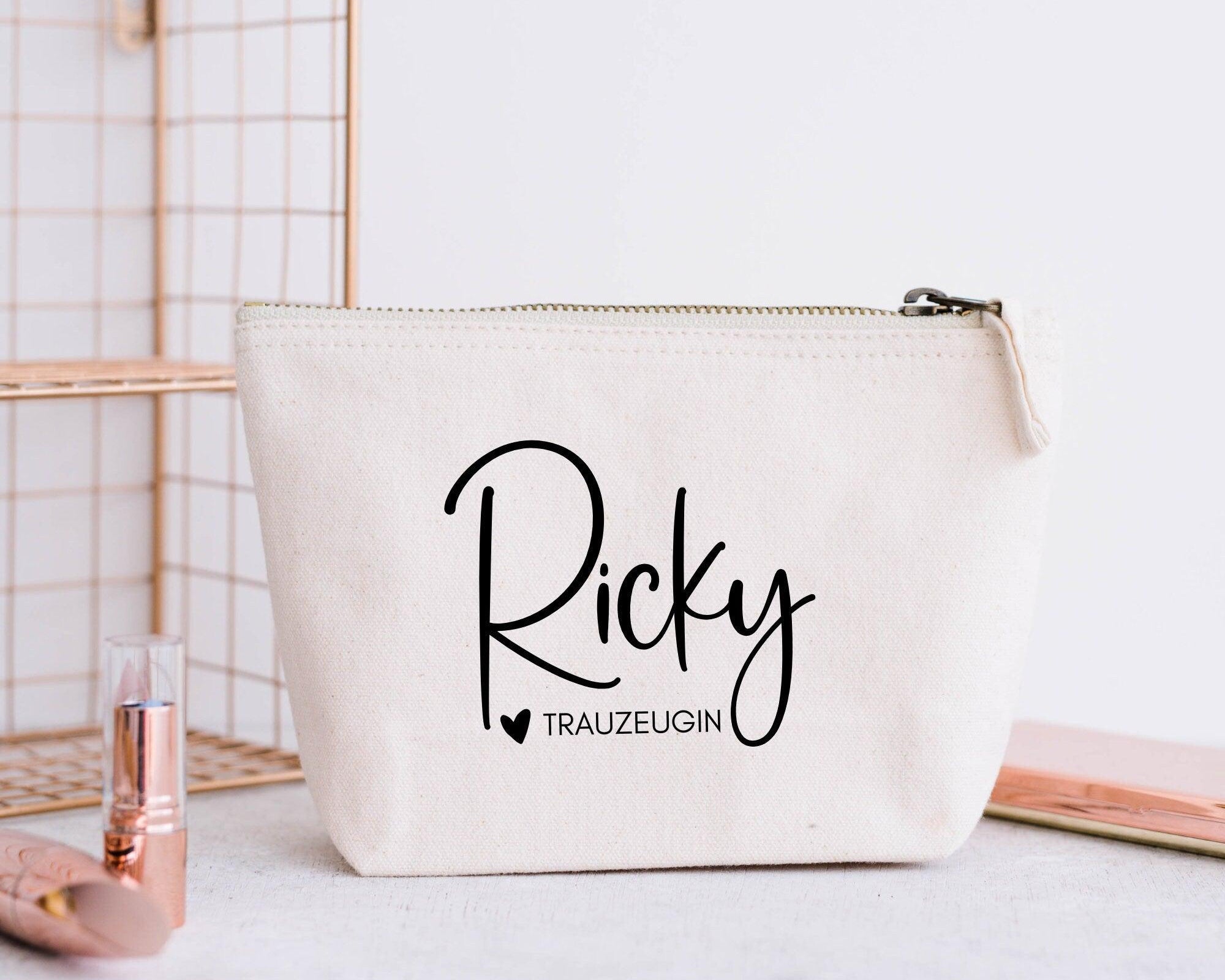 Kosmetiktasche Braut | personalisiert | Geschenk Trauzeugin - Roo's Gift Shop