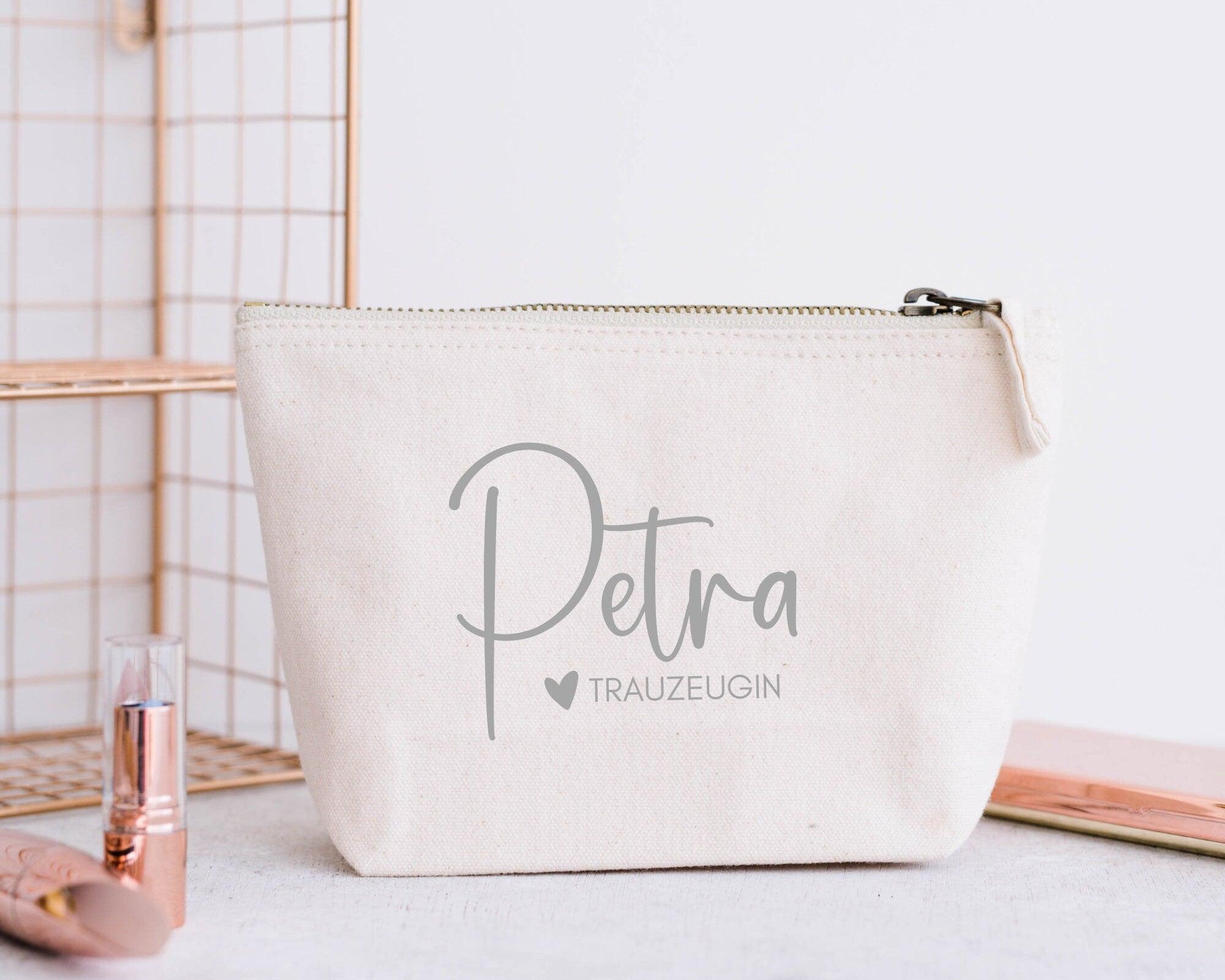 Kosmetiktasche Braut | personalisiert | Geschenk Trauzeugin - Roo's Gift Shop