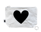 Kosmetiktasche | Papier | Eulenschnitt | weiß Herz - Roo's Gift Shop