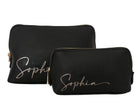 Kosmetiktasche | Schminktasche | personalisierbar | schwarz oder rosa - Roo's Gift Shop