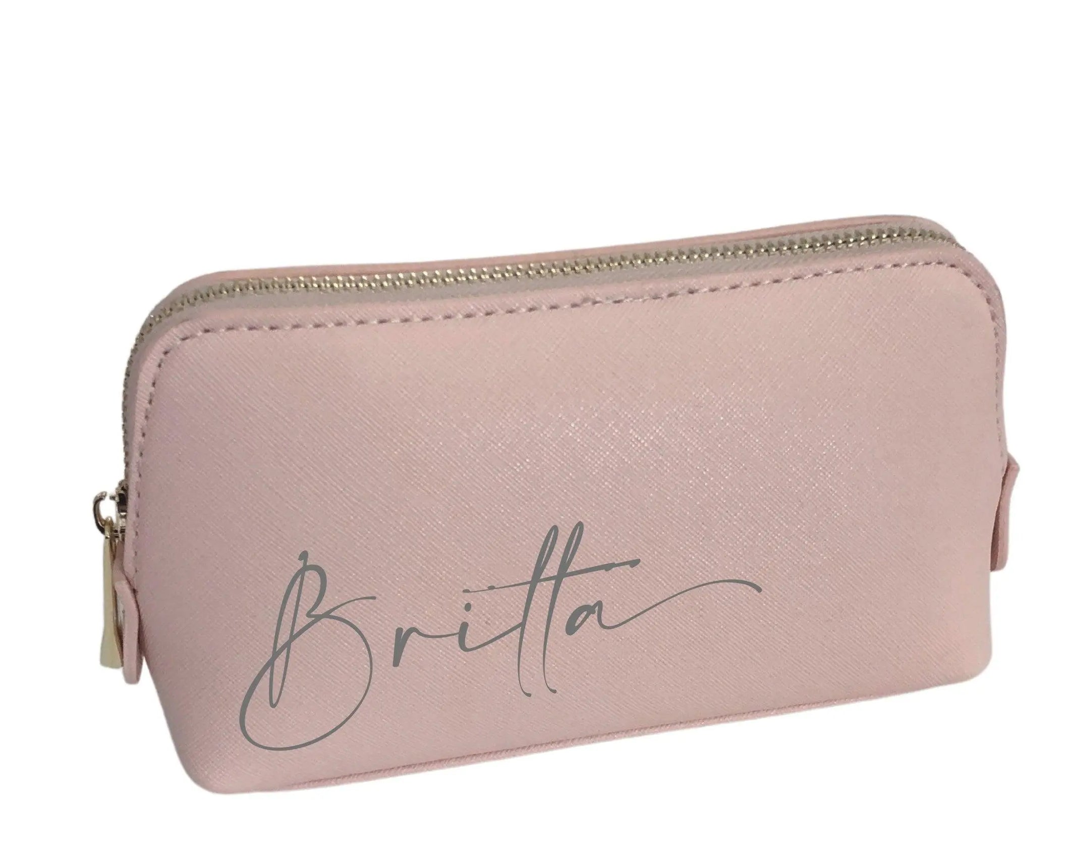 Kosmetiktasche | Schminktasche | personalisierbar | schwarz oder rosa - Roo's Gift Shop