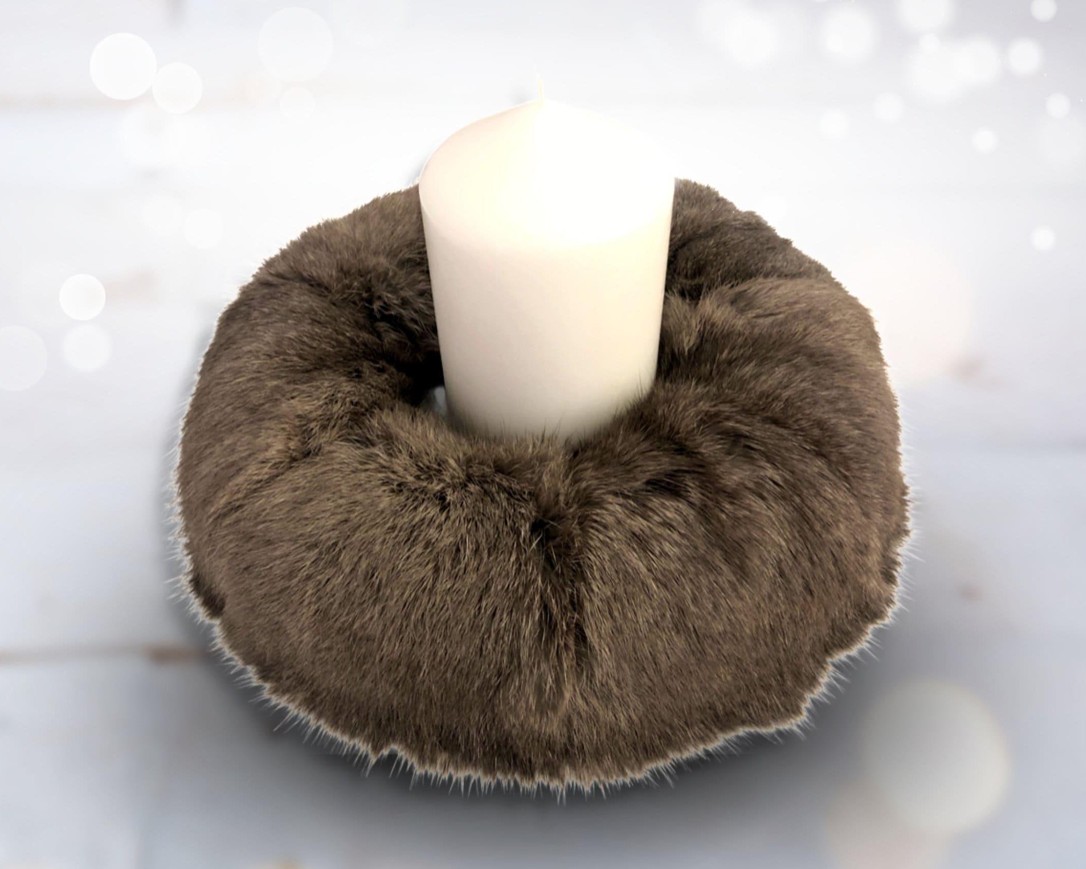 Kranz aus Fell | Deko Kranz | Adventskranz | Weihnachtskranz - Roo's Gift Shop