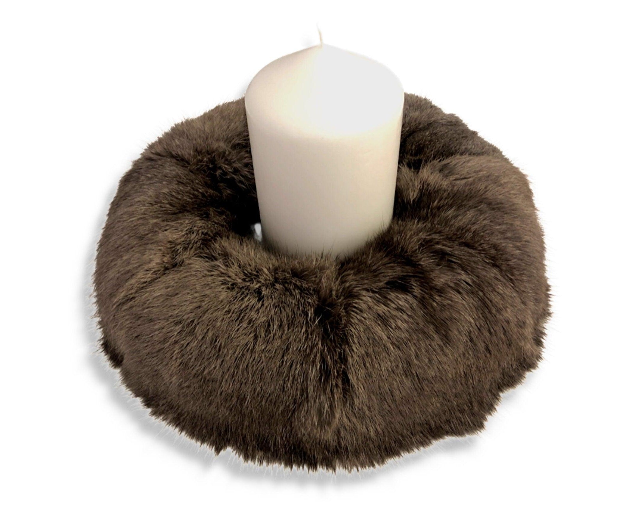 Kranz aus Fell | Deko Kranz | Adventskranz | Weihnachtskranz - Roo's Gift Shop