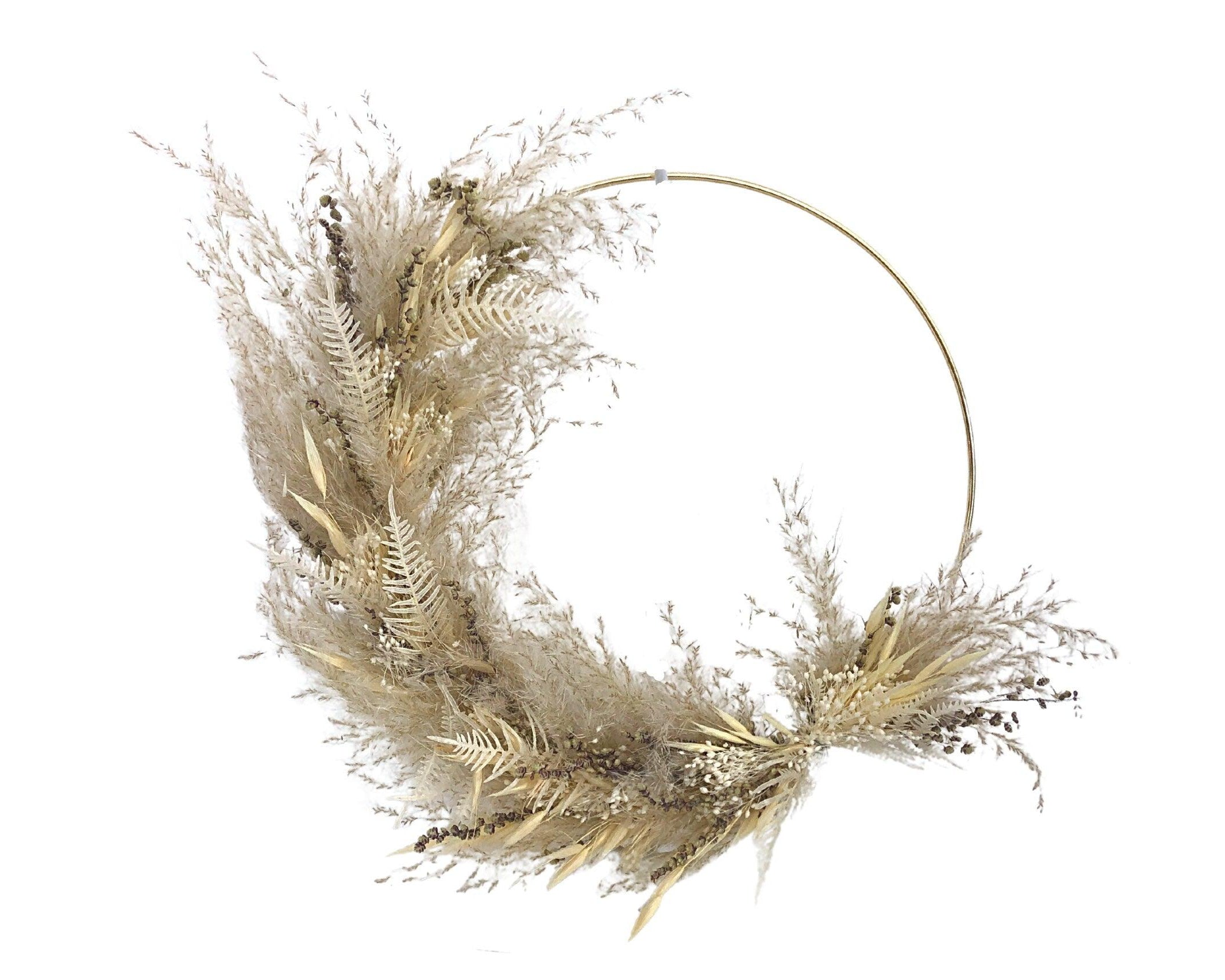 Kranz | Blumen | Flower Hoop | Trockenblumen | 25 cm | natur - Roo's Gift Shop