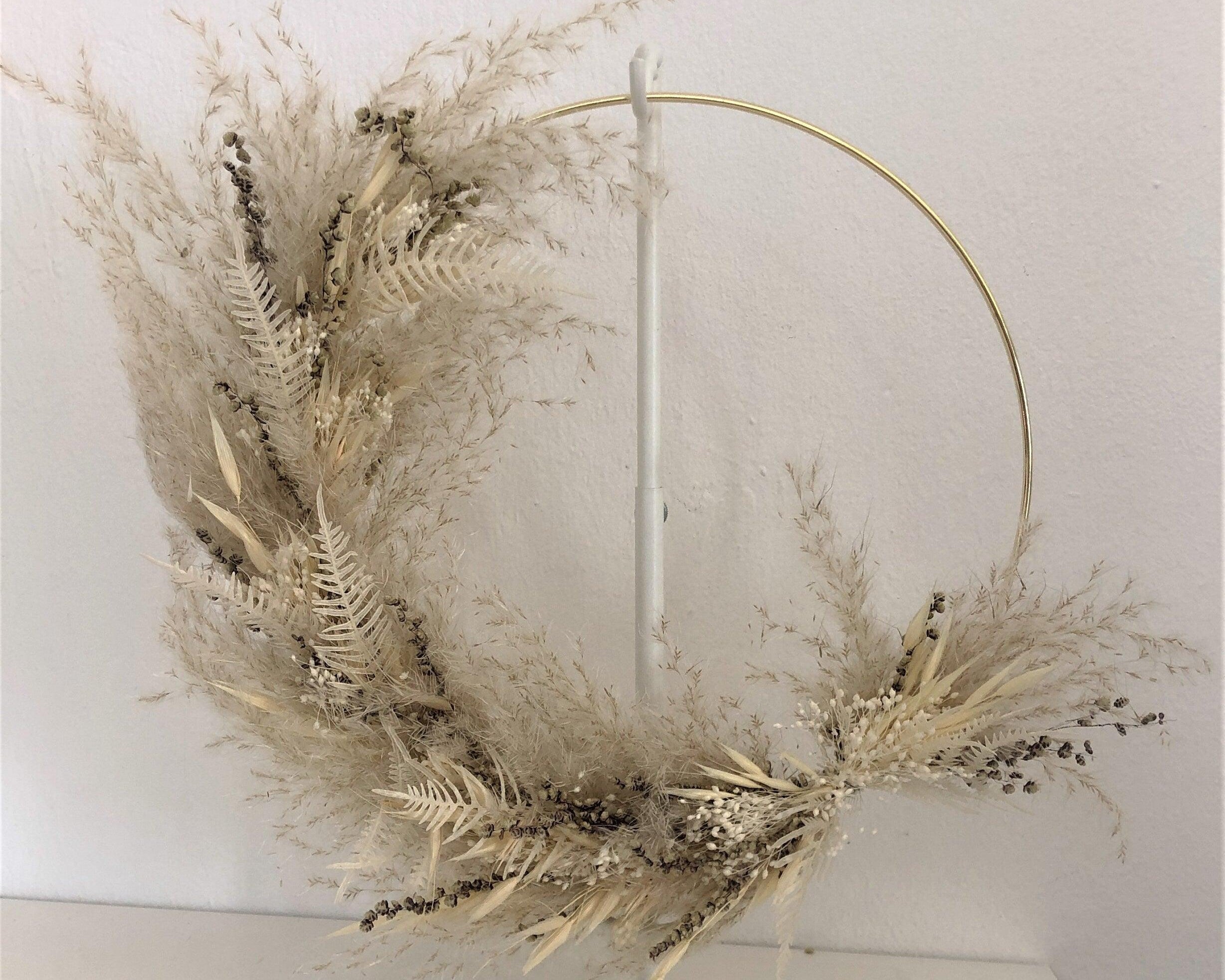 Kranz | Blumen | Flower Hoop | Trockenblumen | 25 cm | natur - Roo's Gift Shop