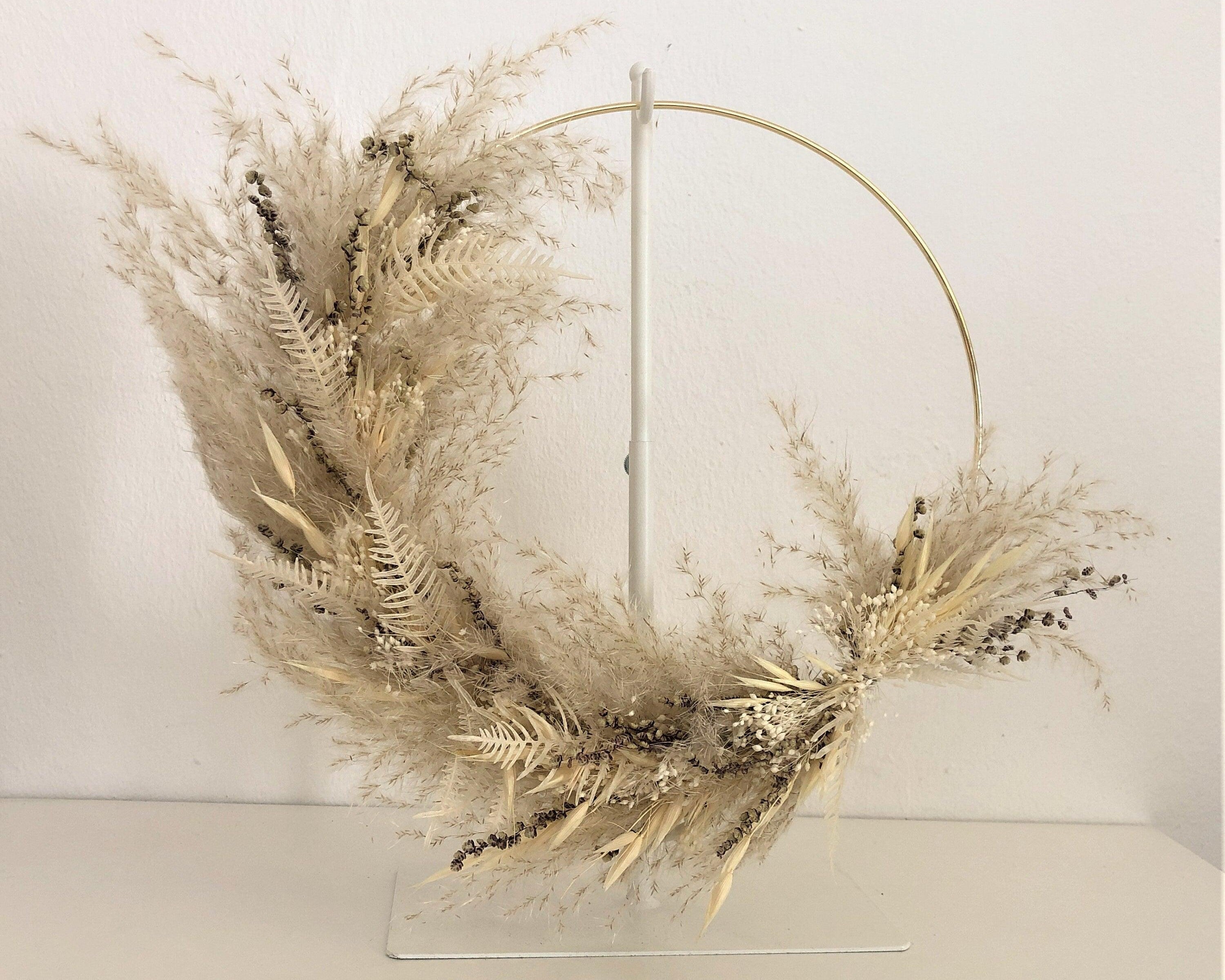 Kranz | Blumen | Flower Hoop | Trockenblumen | 25 cm | natur - Roo's Gift Shop