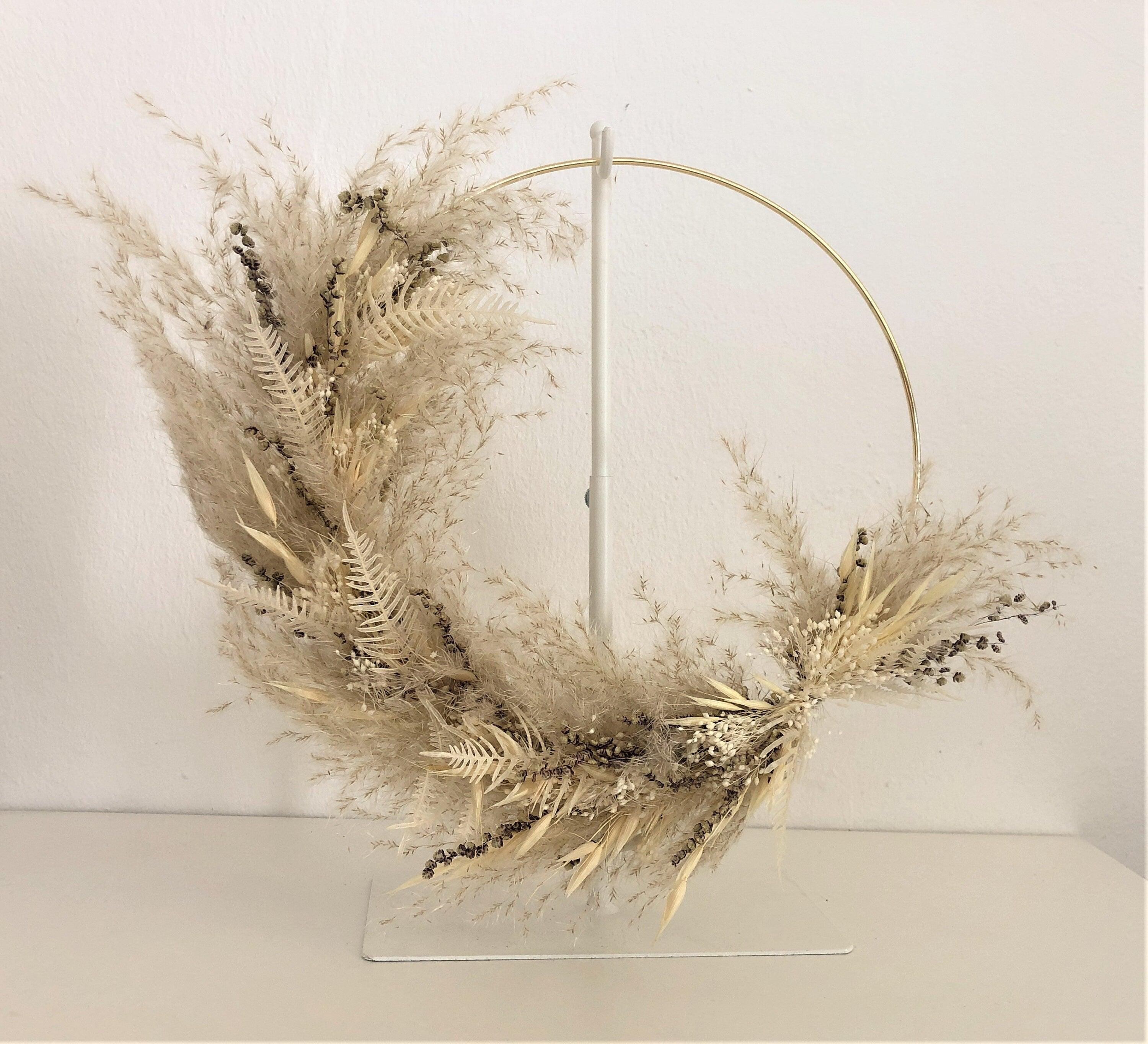 Kranz | Blumen | Flower Hoop | Trockenblumen | 25 cm | natur - Roo's Gift Shop