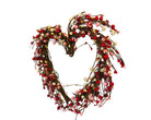 Kranz | Herzförmig | Beeren in rosa, beige und rot - Roo's Gift Shop