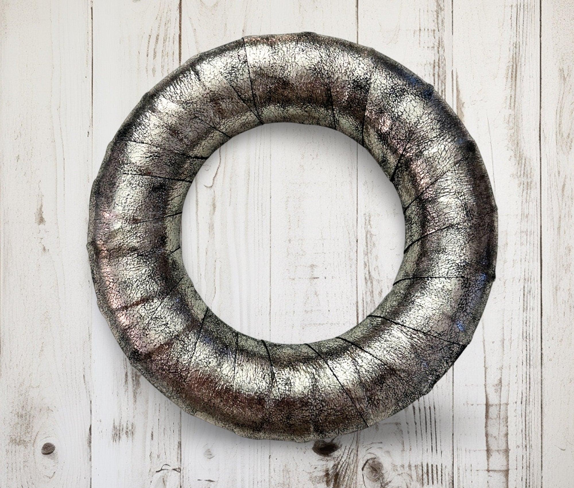 Kranz | silber | Leder | Durchmesser 22 cm - Roo's Gift Shop