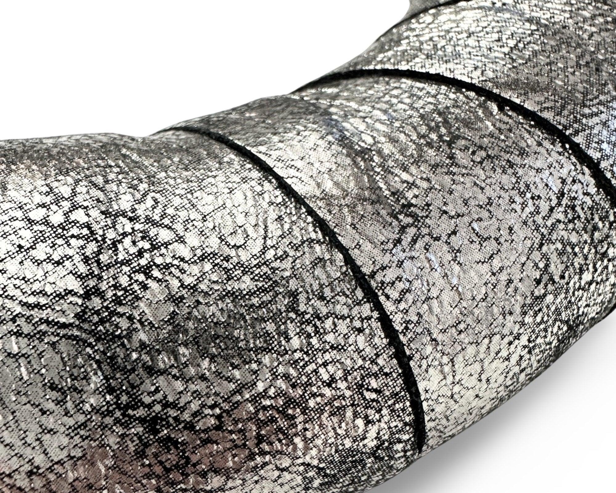 Kranz | silber | Leder | Durchmesser 22 cm - Roo's Gift Shop