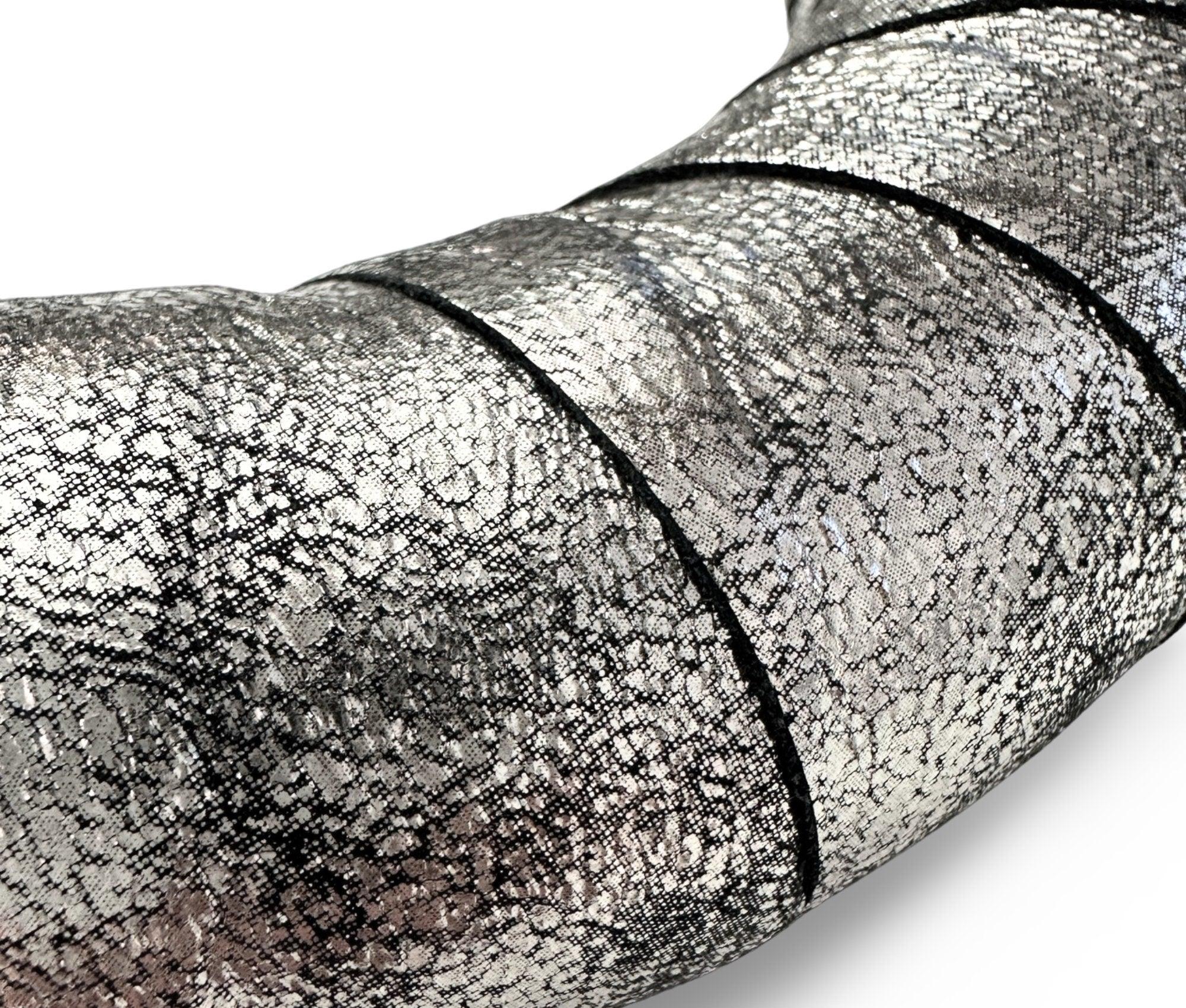 Kranz | silber | Leder | Durchmesser 22 cm - Roo's Gift Shop