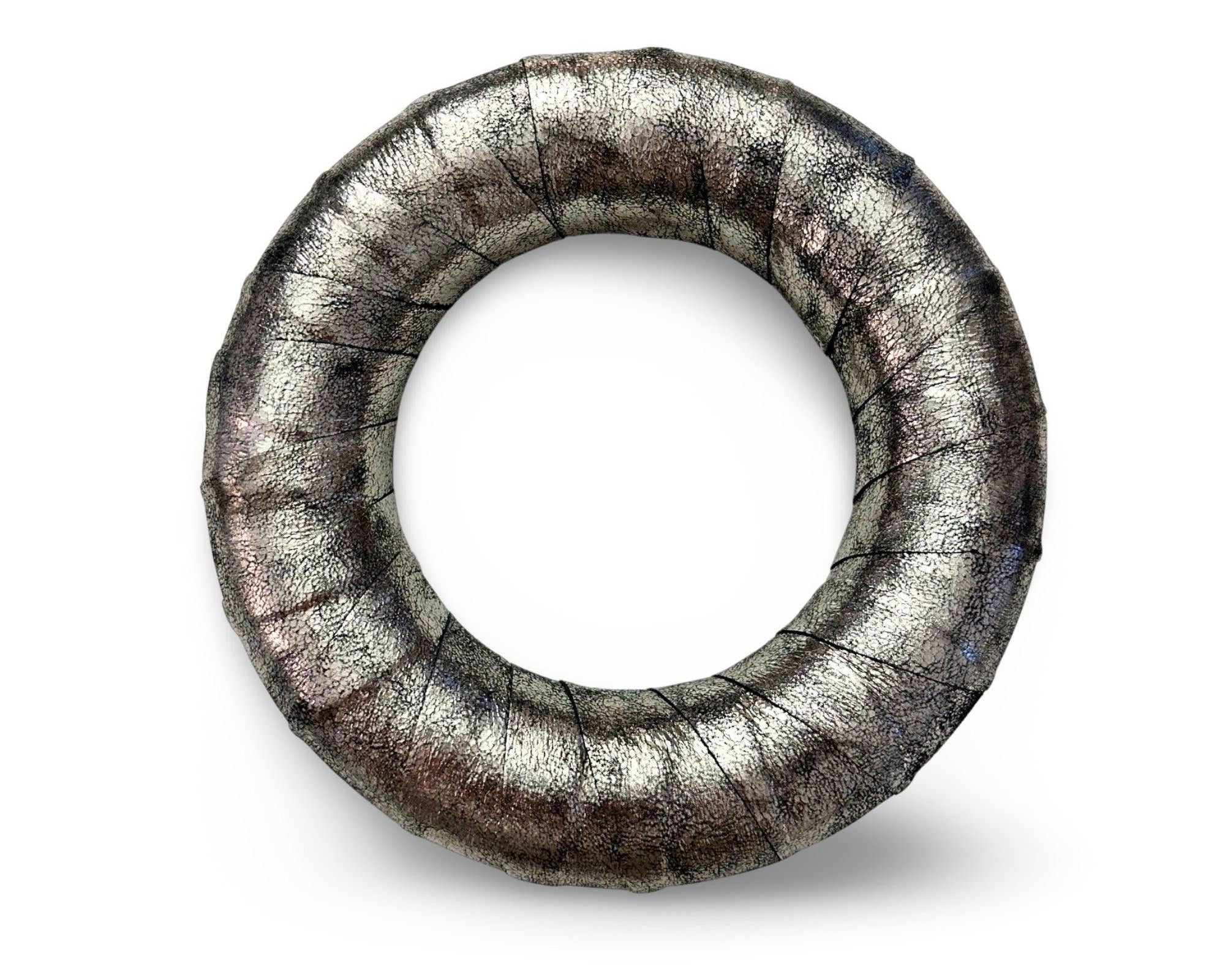 Kranz | silber | Leder | Durchmesser 22 cm - Roo's Gift Shop