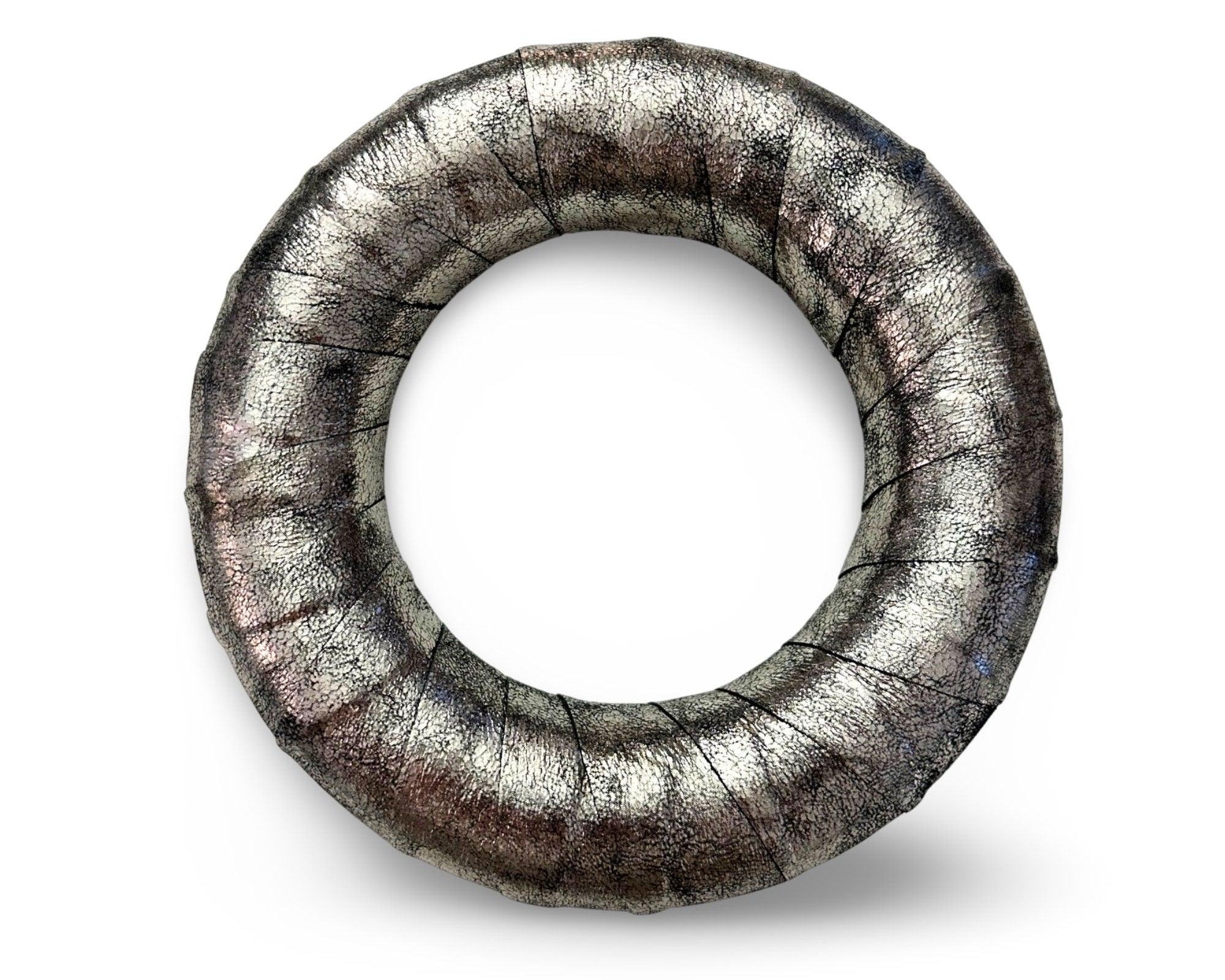 Kranz | silber | Leder | Durchmesser 22 cm - Roo's Gift Shop
