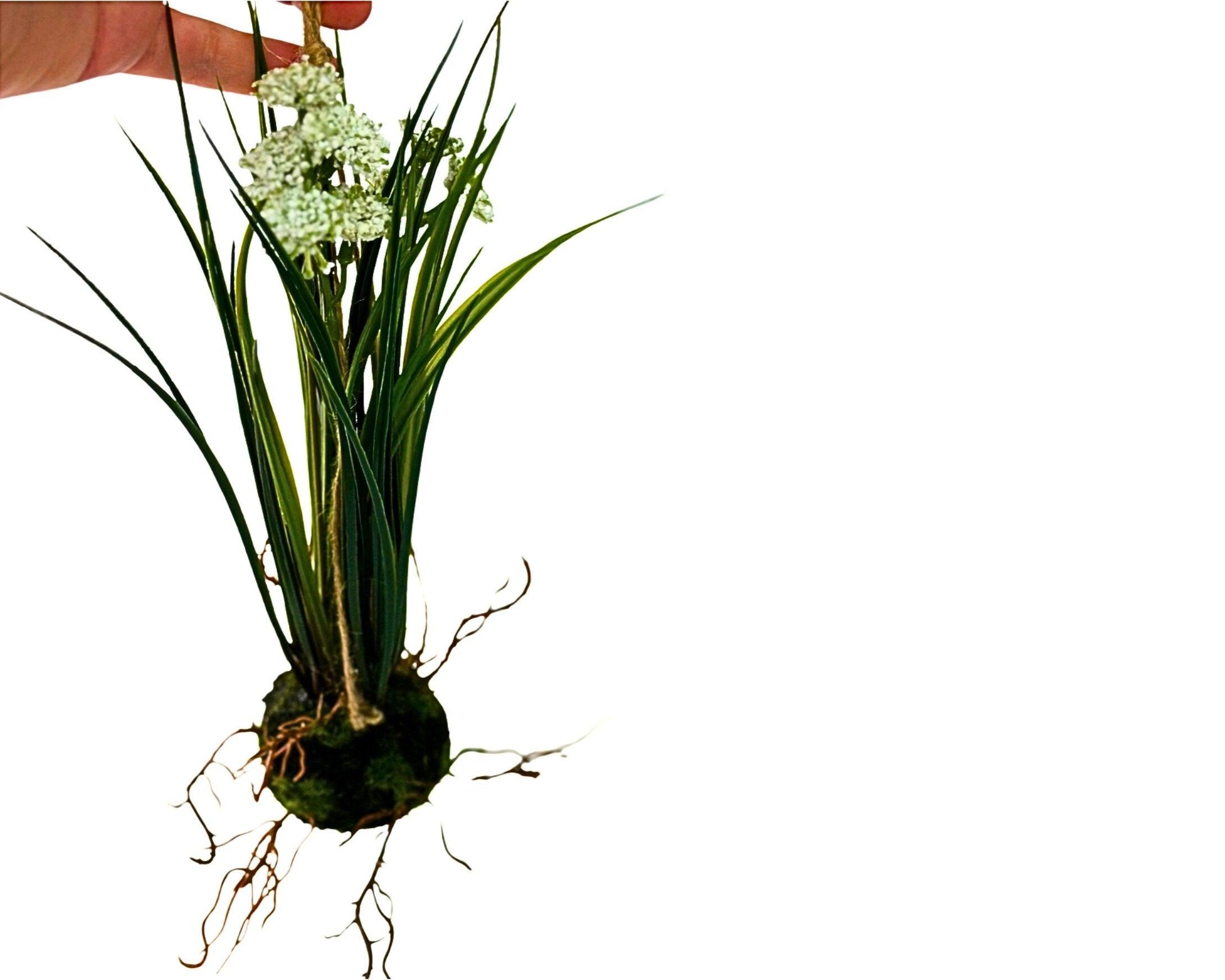 Kunstblume | kleine weiße Blüten | zum Hängen oder mit Topf - Roo's Gift Shop