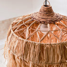 Lampe Raffia mit langen Fransen | Bast Lampenschirm Hängelampe | Boho - Roo's Gift Shop