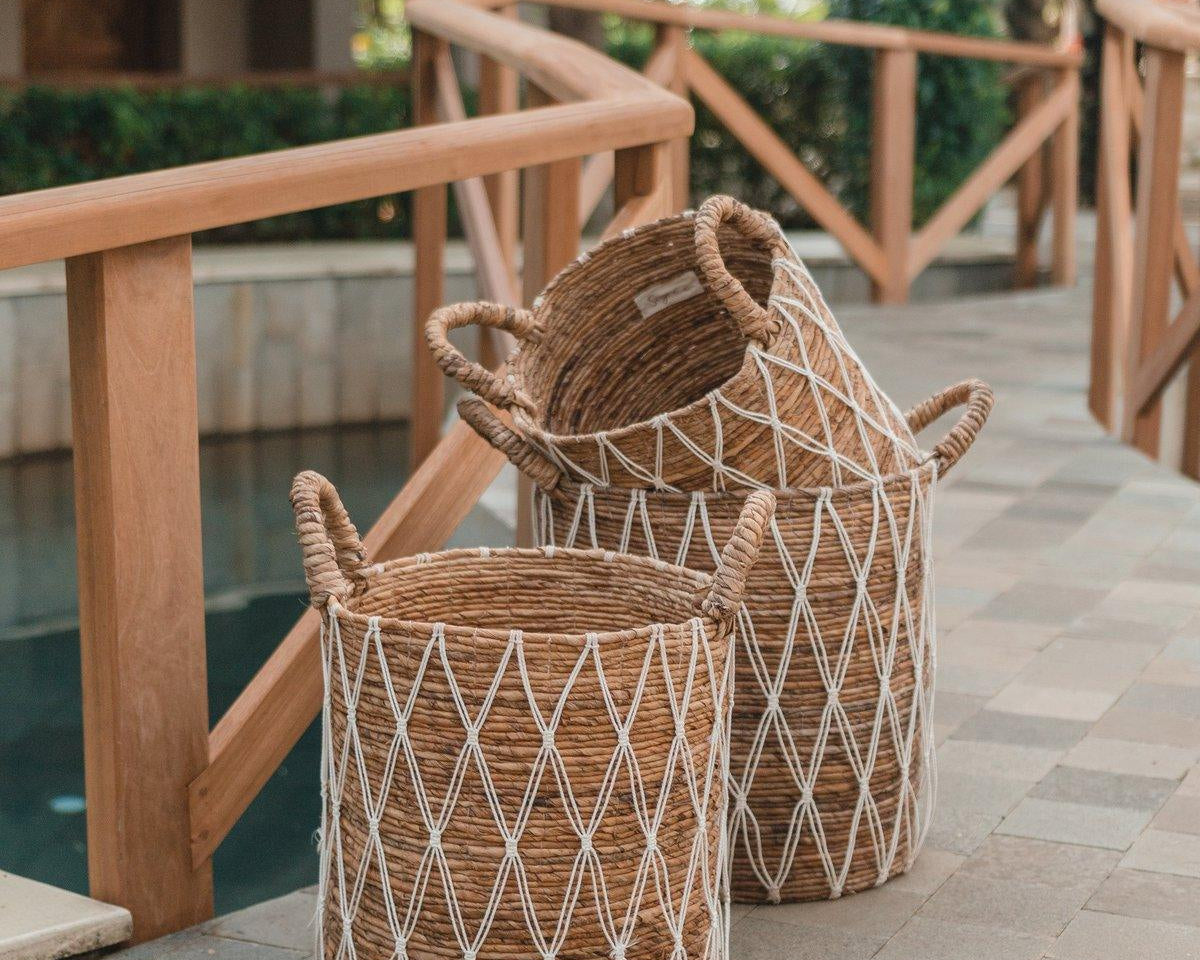Laundry Basket | Plant Basket GARIAU made from Banana Fibre (3 sizes) - Roo's Gift Shop