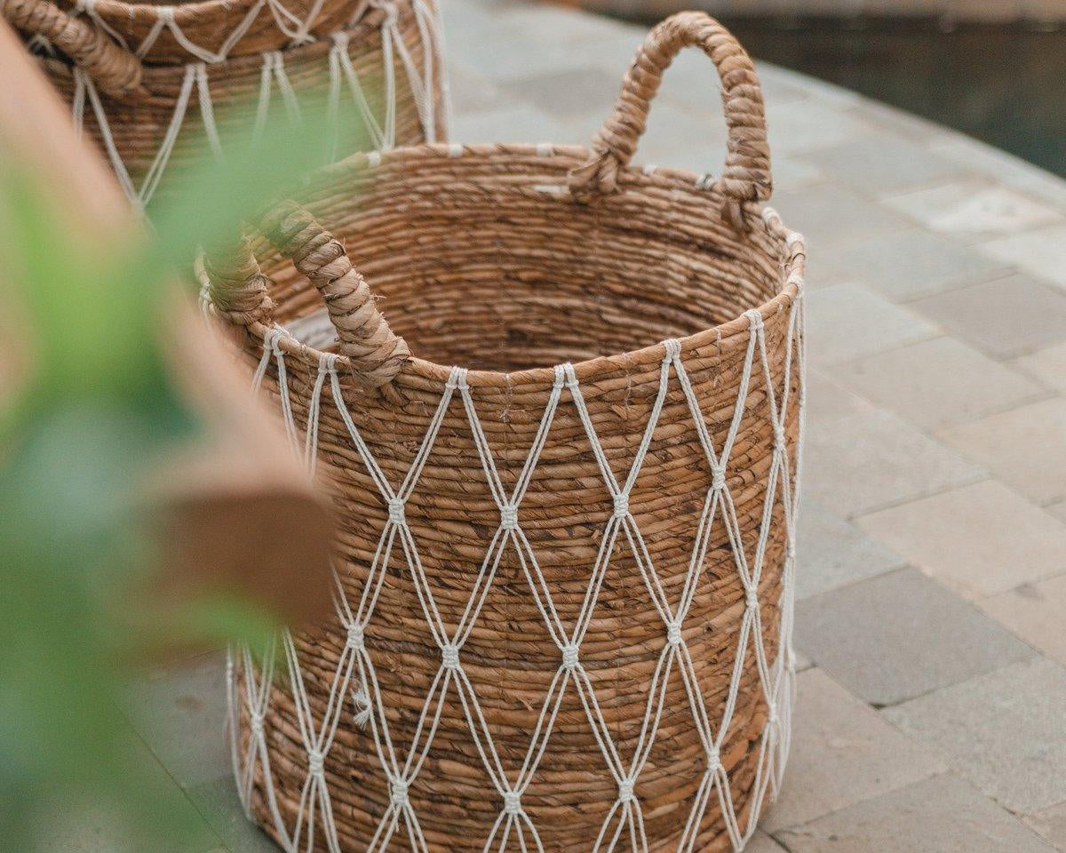 Laundry Basket | Plant Basket GARIAU made from Banana Fibre (3 sizes) - Roo's Gift Shop